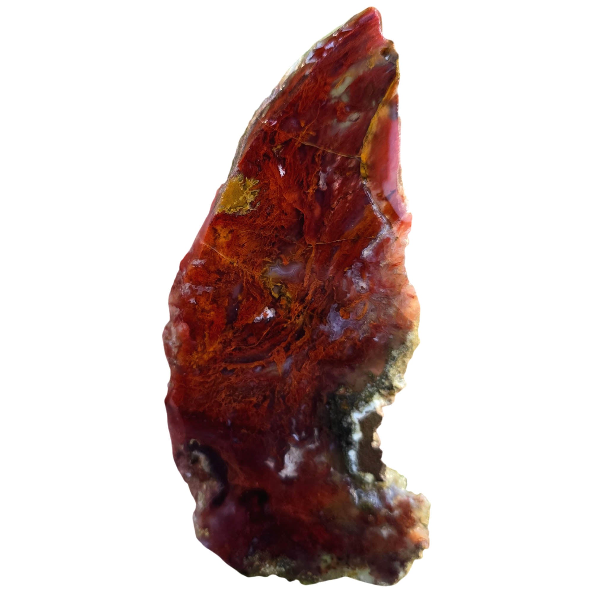 San Carlos Agate Slab – High Contrast Red Moss Flame Flow! #3821-Photo3