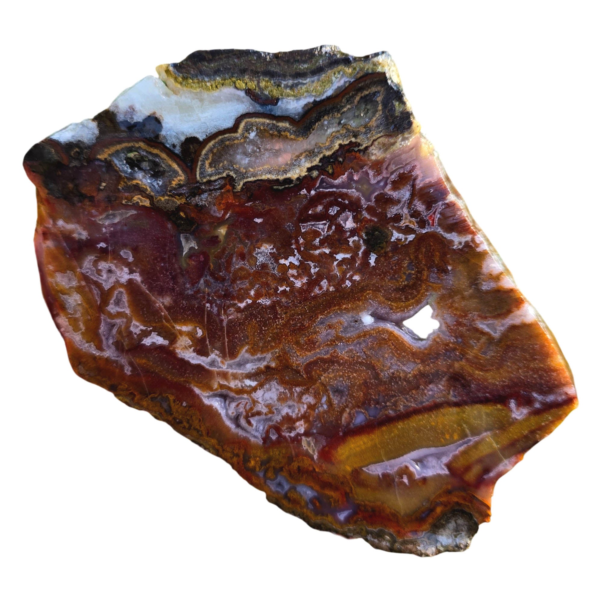 Agua Nueva Agate Slab – Sparkling Quartz Inclusions Designer Grade #3831-Photo2