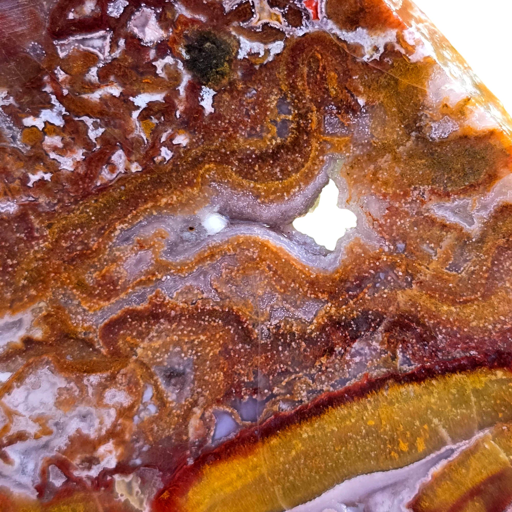 Agua Nueva Agate Slab – Sparkling Quartz Inclusions Designer Grade #3831-Photo3