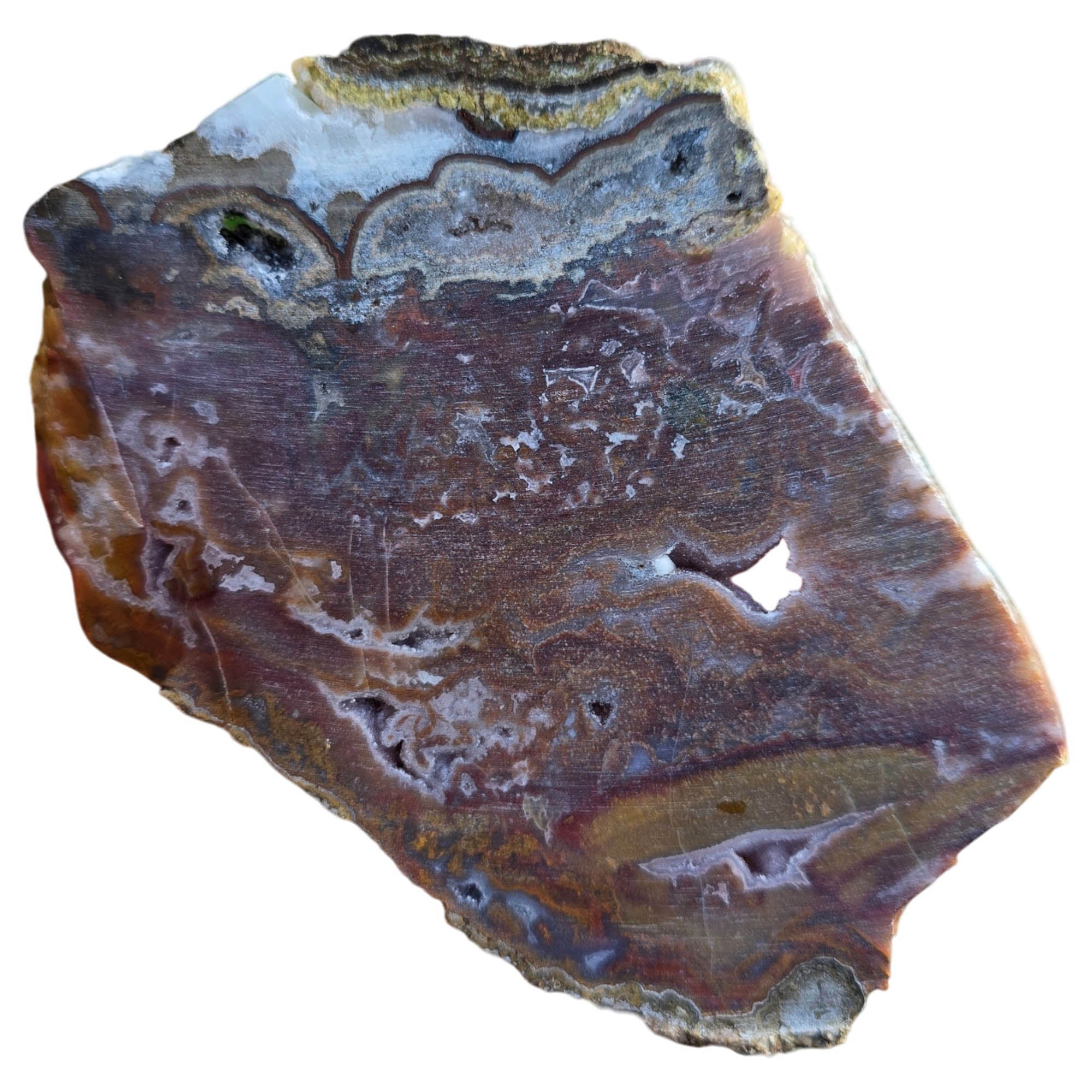 Agua Nueva Agate Slab Dry – Sparkling Quartz Inclusions Designer Grade #3831-Photo5