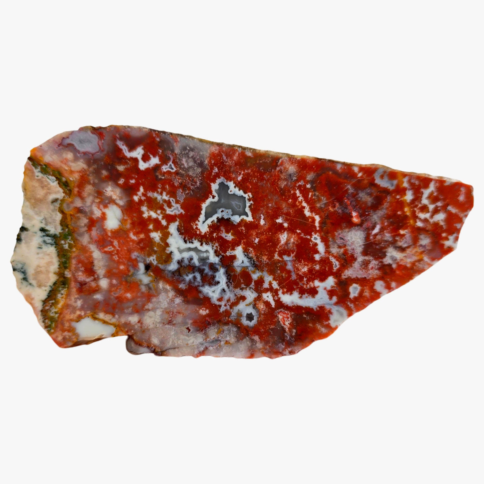 Apple Valley Agate Slab Red Moss White Fortification Sahara #3852-Photo3