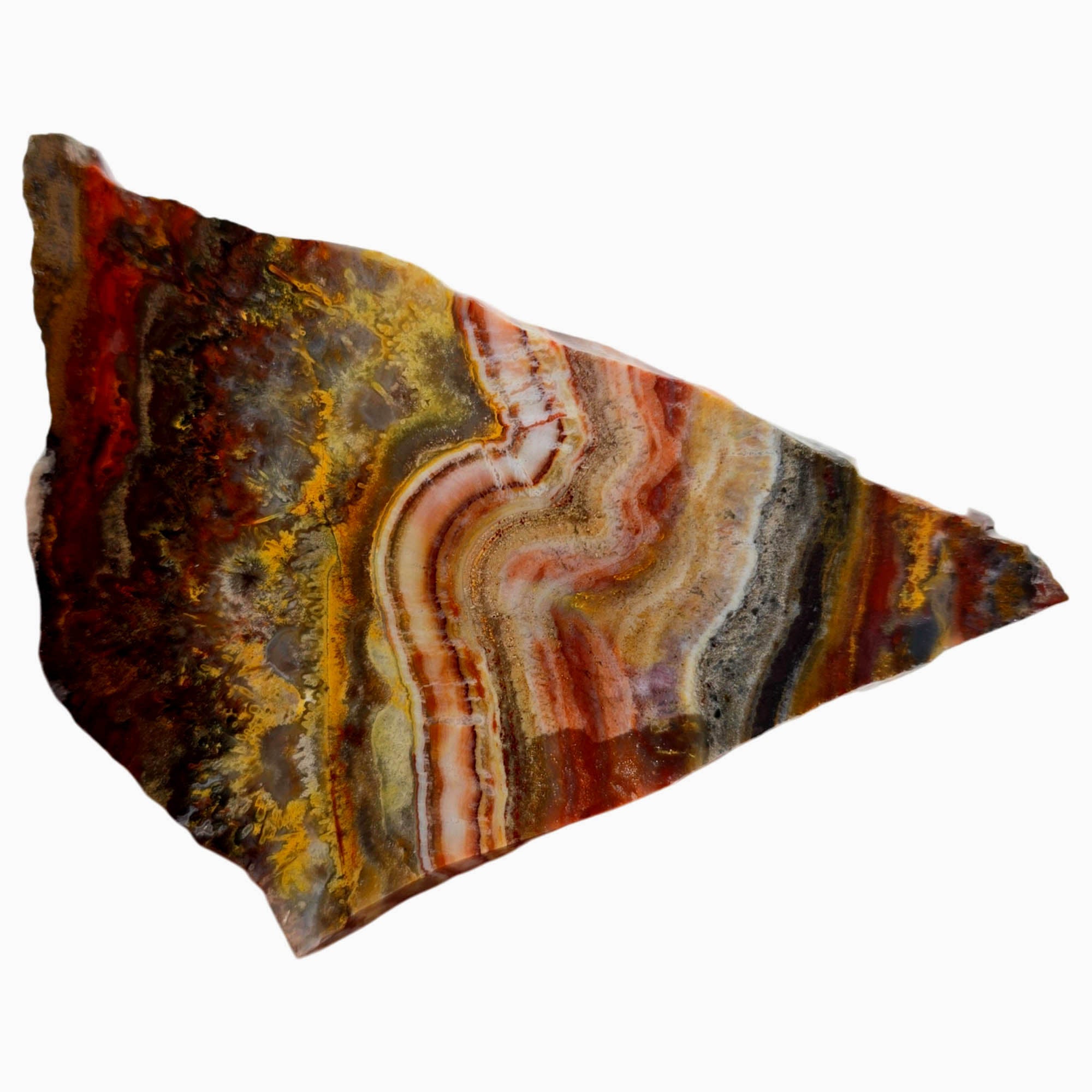 Sarape Jasper Slab – Wavy Red White Fireworks Crazy Lace Pattern #3854-Photo3