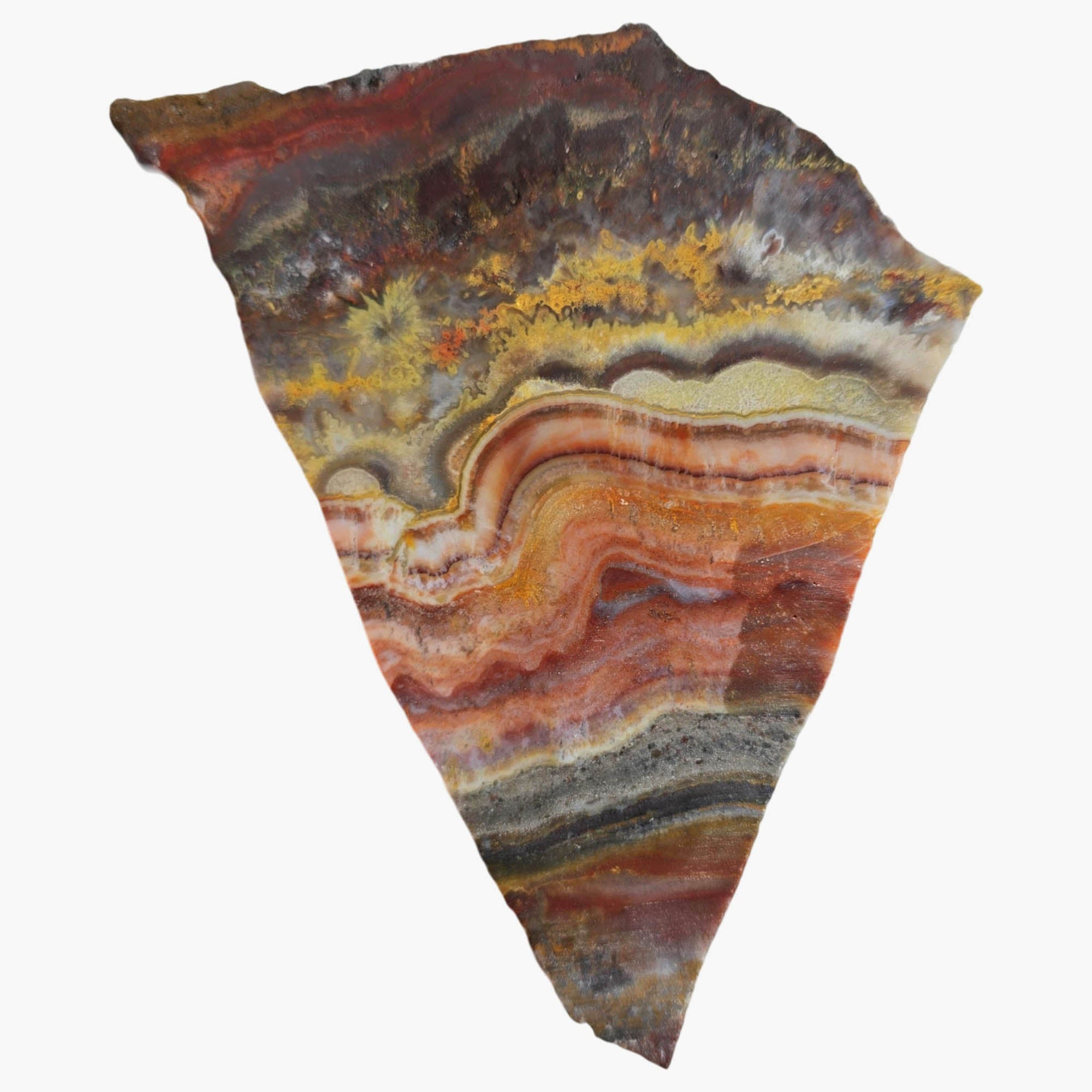 Sarape Jasper Slab Dry – Wavy Red White Fireworks Crazy Lace Pattern #3854-Photo4