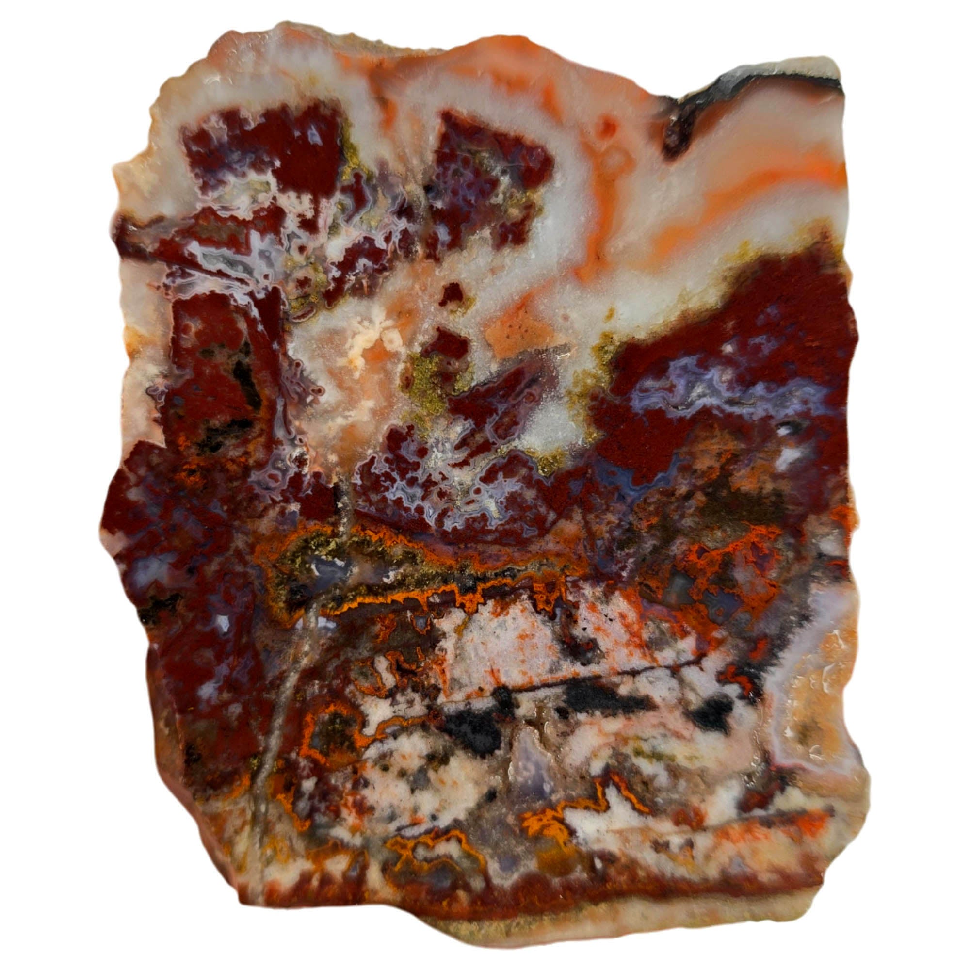 Apple Valley Agate Slab – Red Jasper Peach Cream Moroccan Designer Grade #3855-Photo1