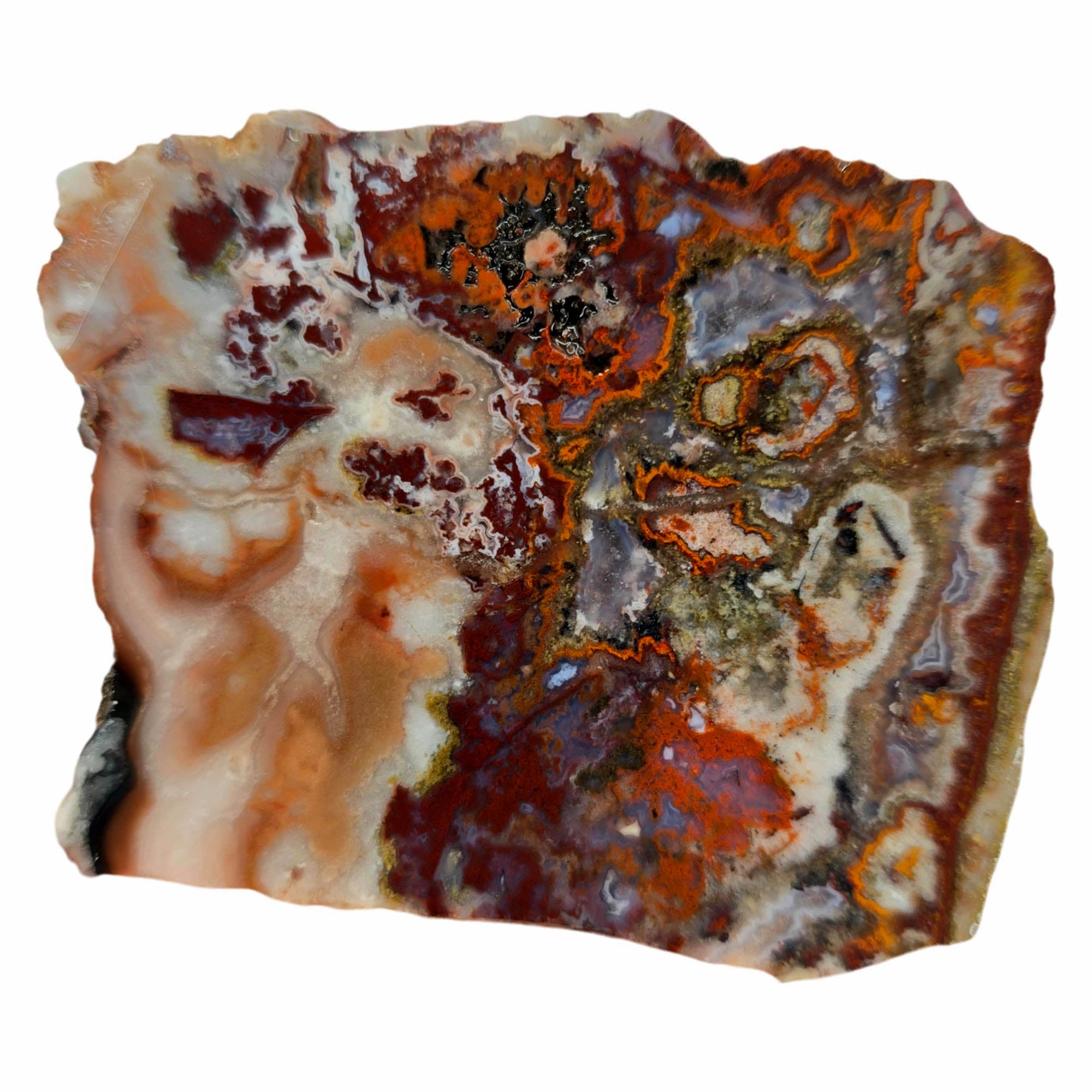Apple Valley Agate Slab – Red Jasper Peach Cream Moroccan Designer Grade #3855-Photo2