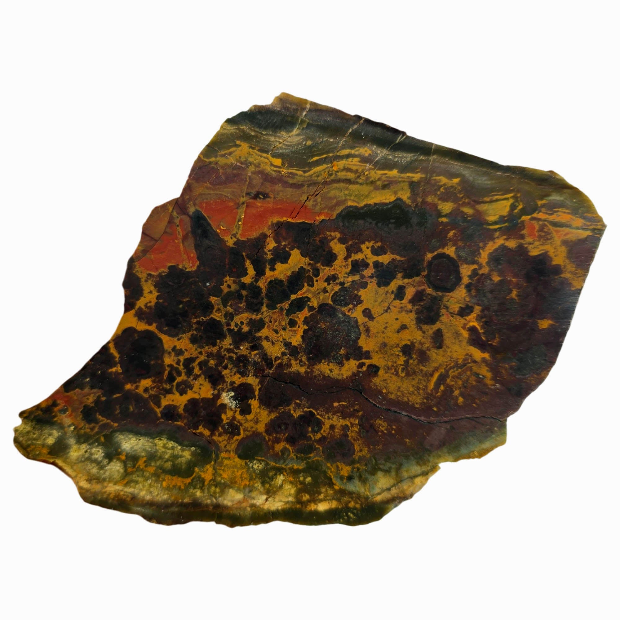 Kaleidoscope Jasper Slab Dry – Flowering Droplets Sunset Gemstone Deposit #3860-Photo4