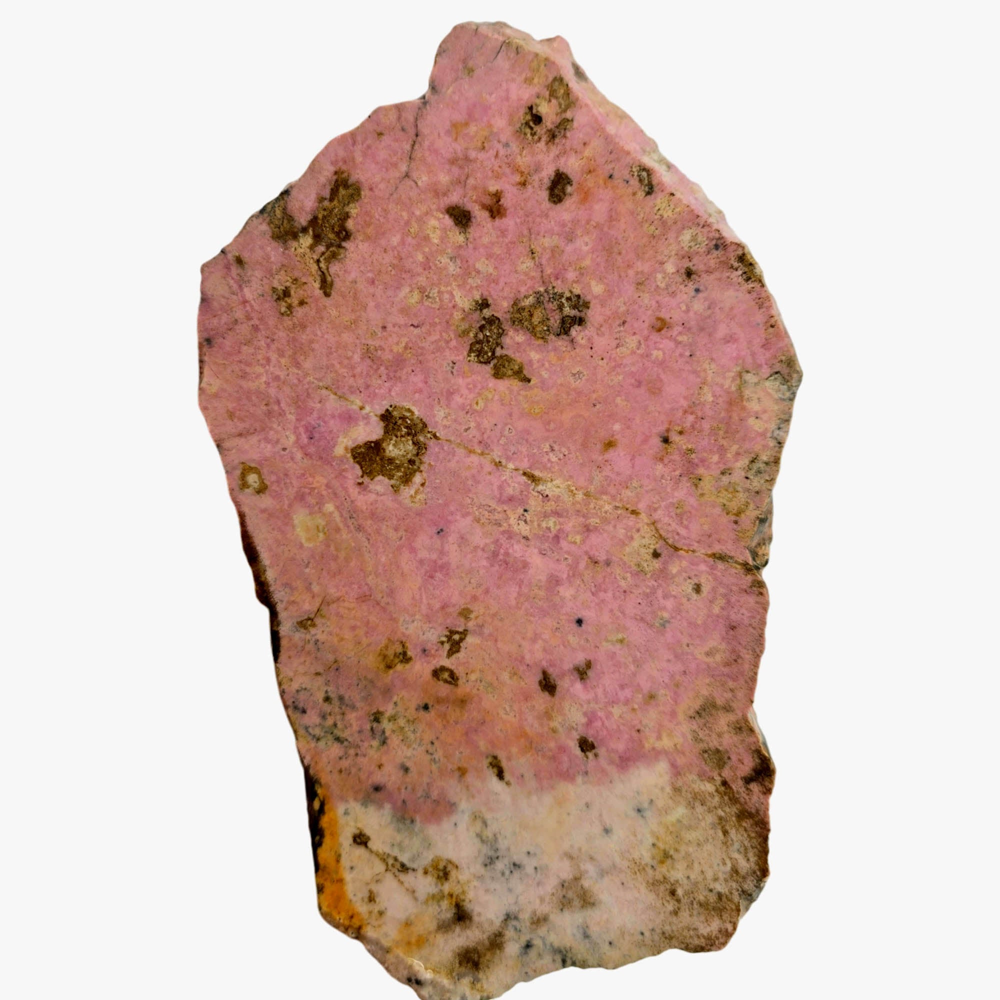 Rhodonite Slab - Vibrant Bubblegum Pink Black Hematite Veins #3865-Photo3