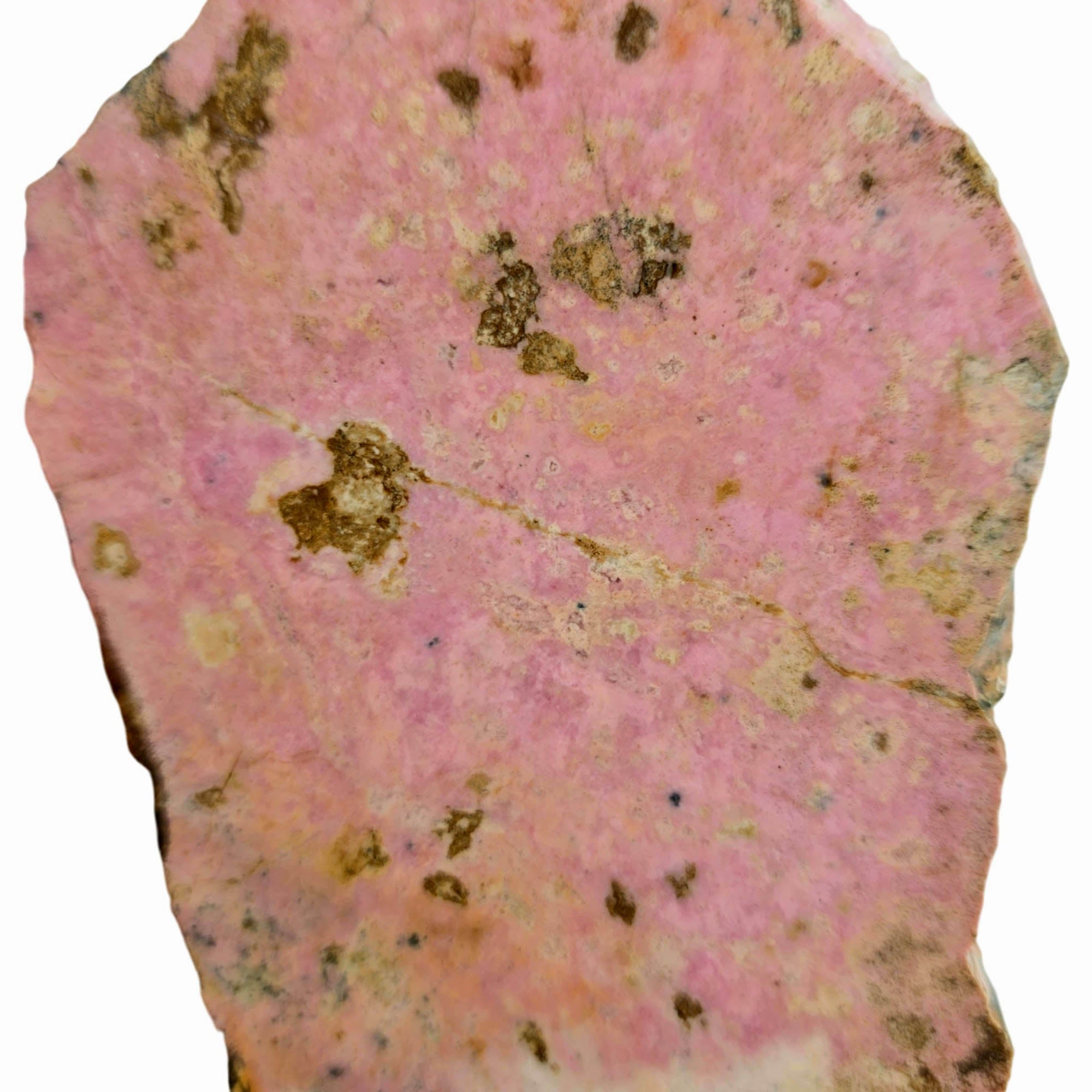Rhodonite Slab - Vibrant Bubblegum Pink Black Hematite Veins #3865-Photo4