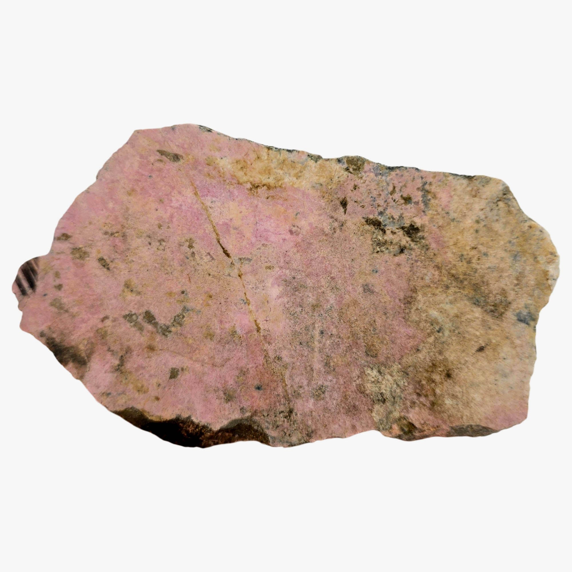 Rhodonite Slab Dry - Vibrant Bubblegum Pink Black Hematite Veins #3865-Photo5