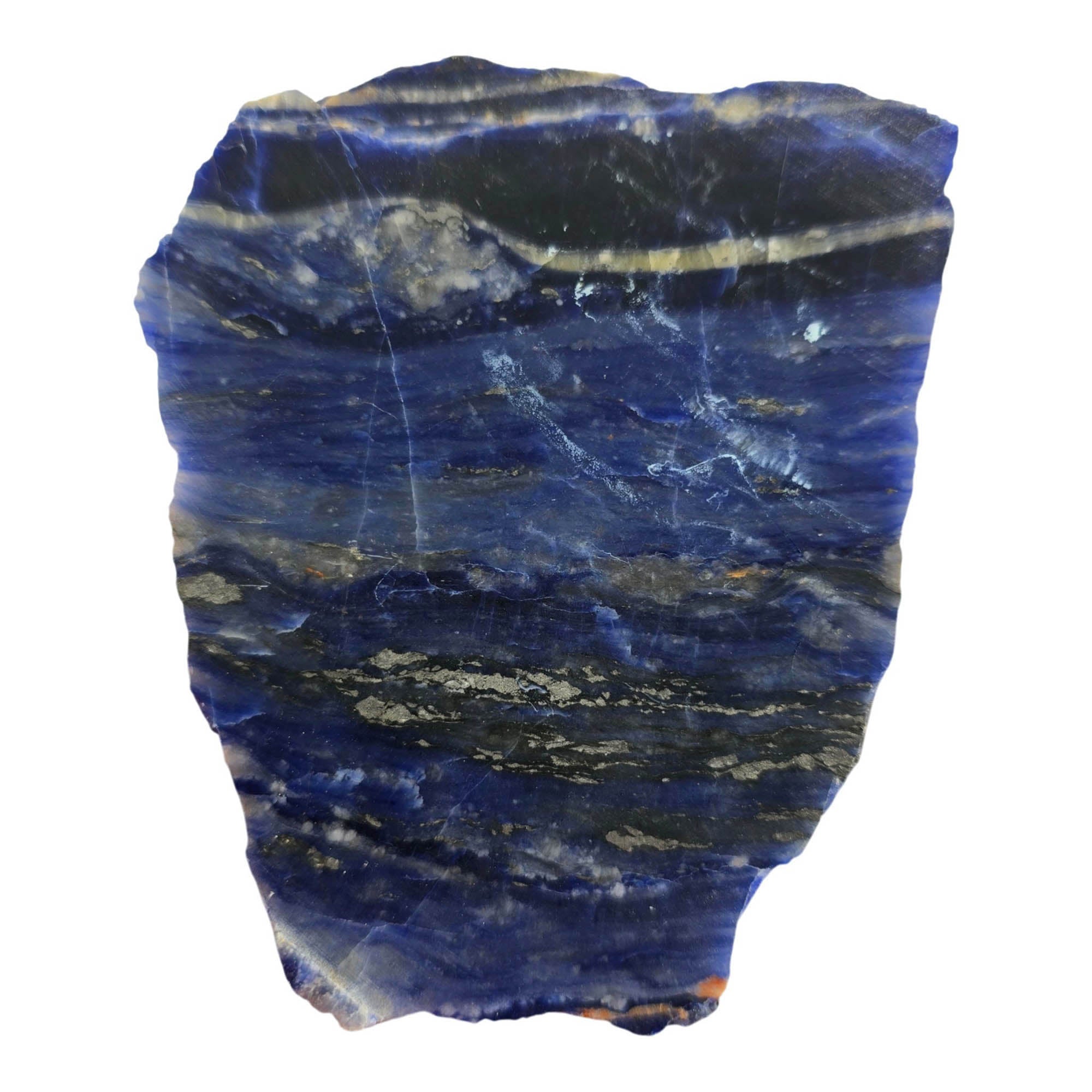 Sodalite Slab Dry Deep Blue Uruguay Sodalite with Hematite #3872-4