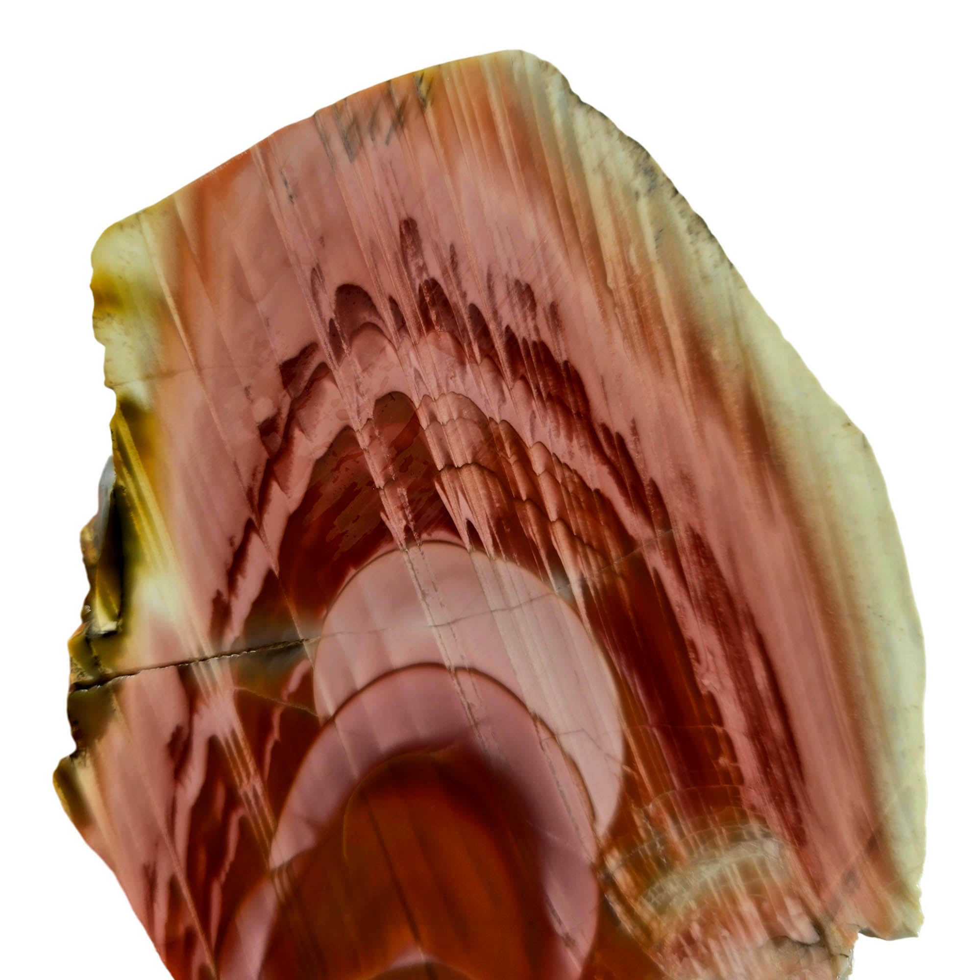 Royal Imperial Jasper Slab - Pink Red Orbs Wavy Pattern #3878-Photo2