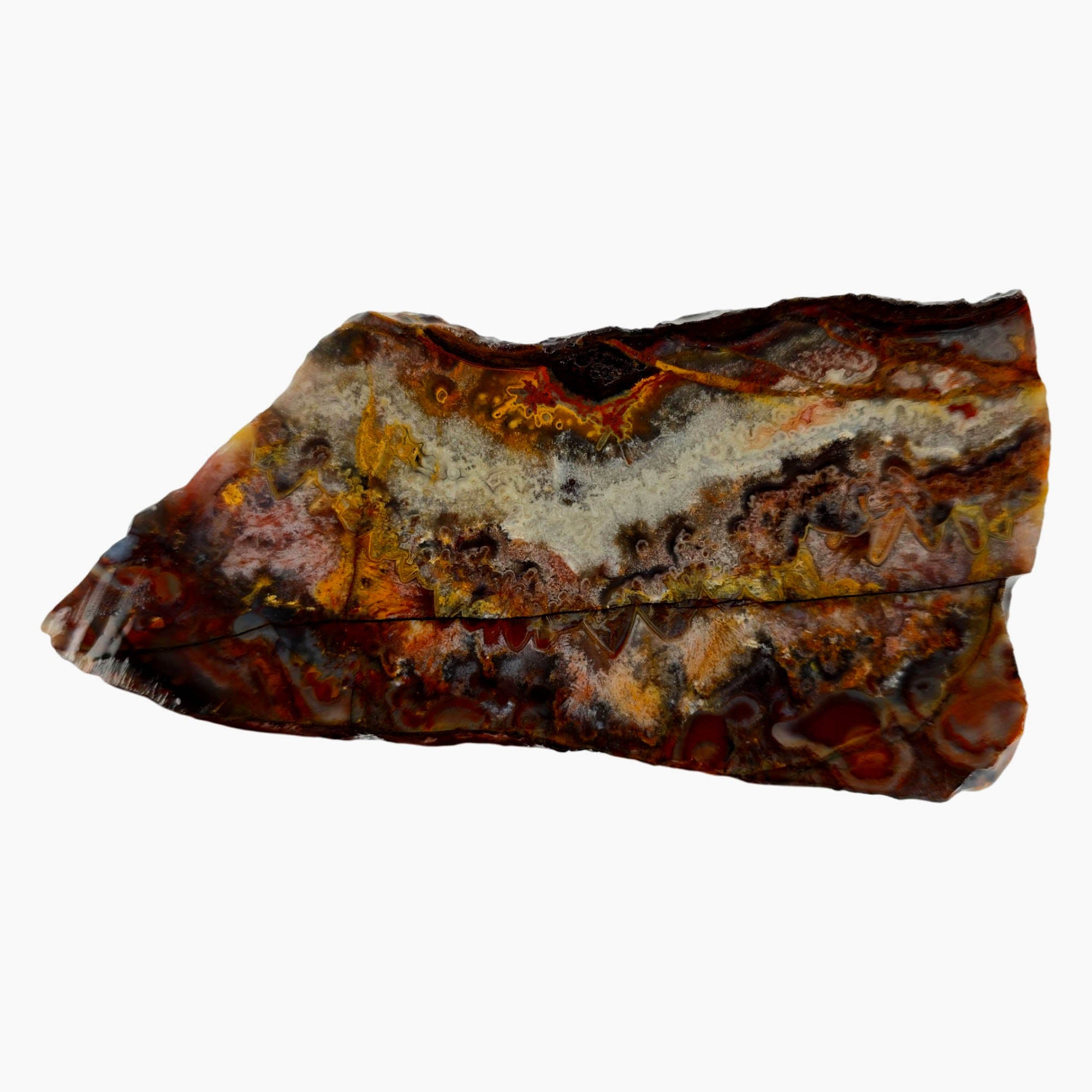 Sarape Jasper Slab - Wild Fireworks Pattern Red Black Mexican #3888-Photo3