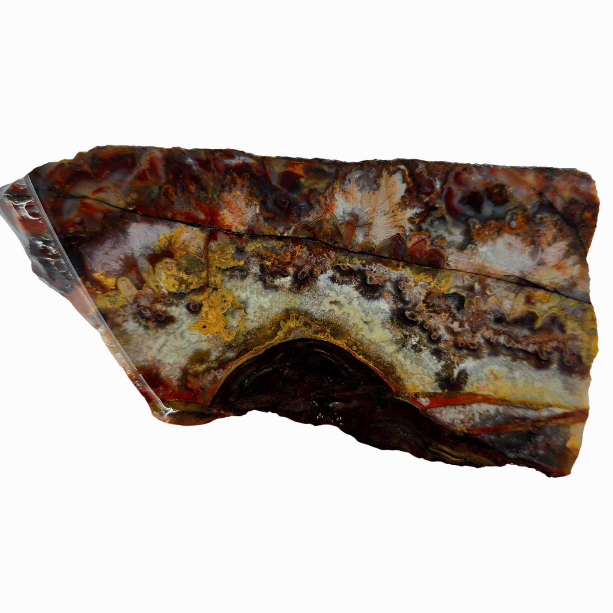 Sarape Jasper Slab - Wild Fireworks Pattern Red Black Mexican #3888-Photo5