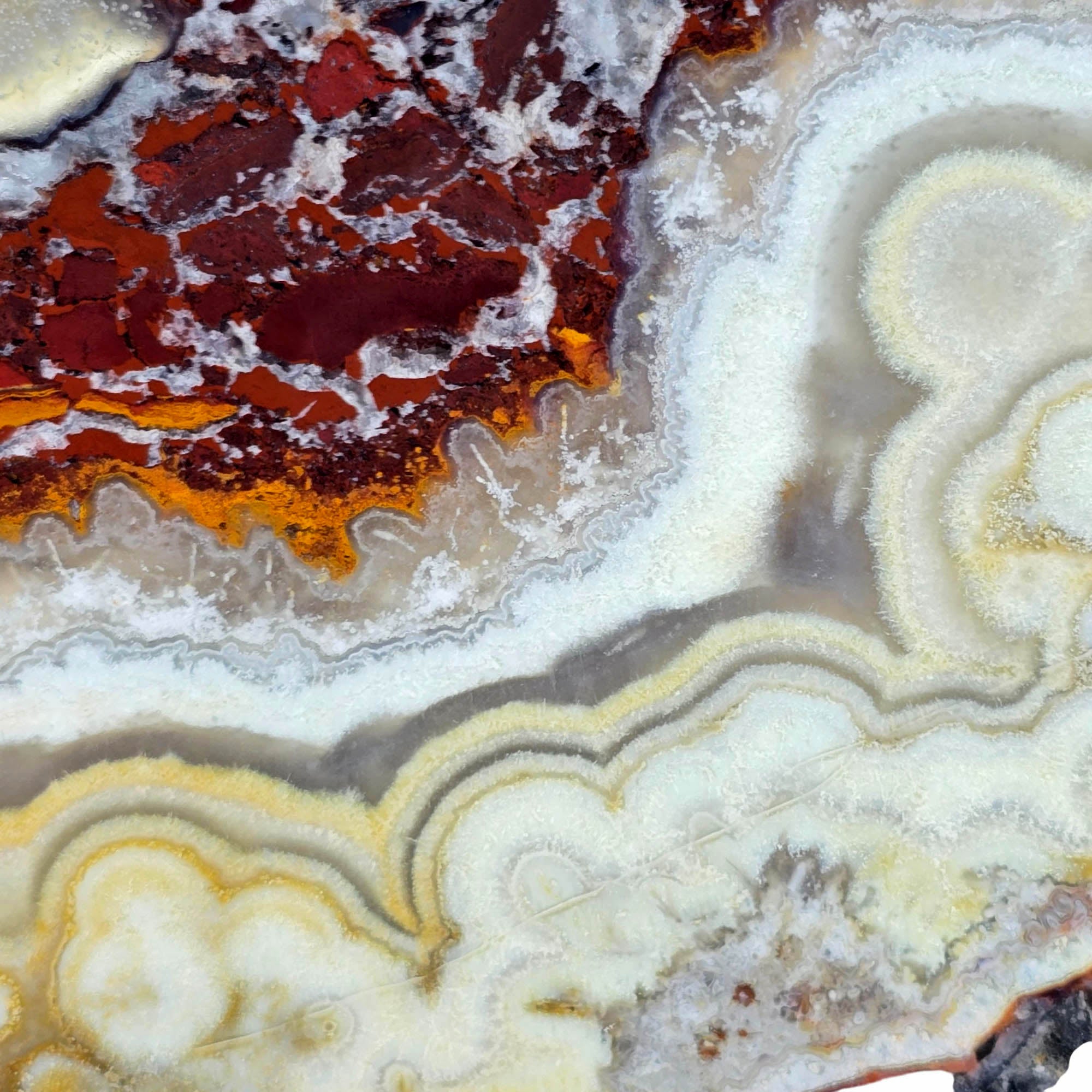 Flor de Durazno Lace Agate Slab – Heavenly Cloud Peach Lace! #3893-3