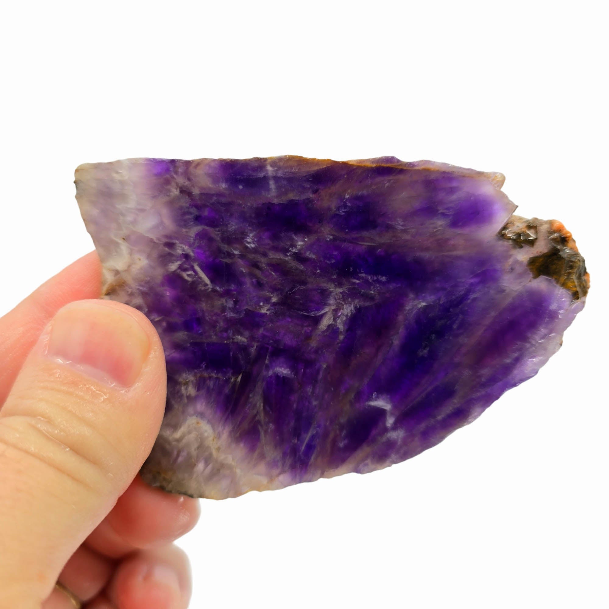 Moroccan Amethyst Lace Slab – Deep Purple Drusy Chevron Pattern #3901-Photo2