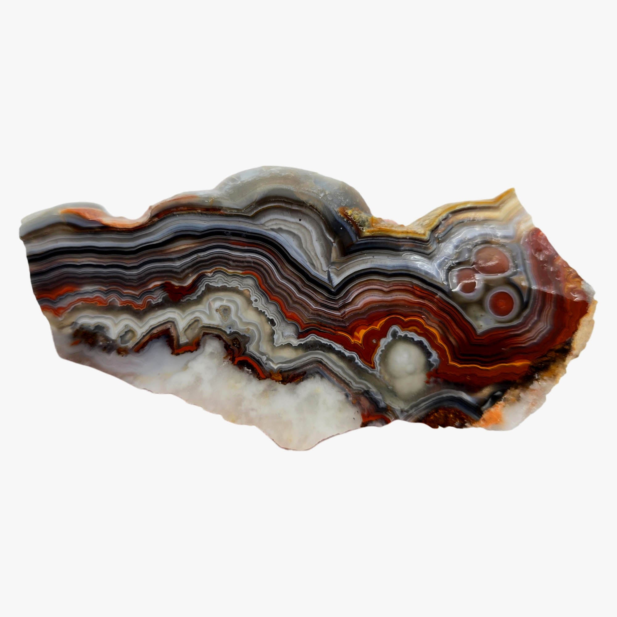 Laguna Lace Agate Slab – Vibrant Red Intricate Lace Pattern! #3903-Photo6
