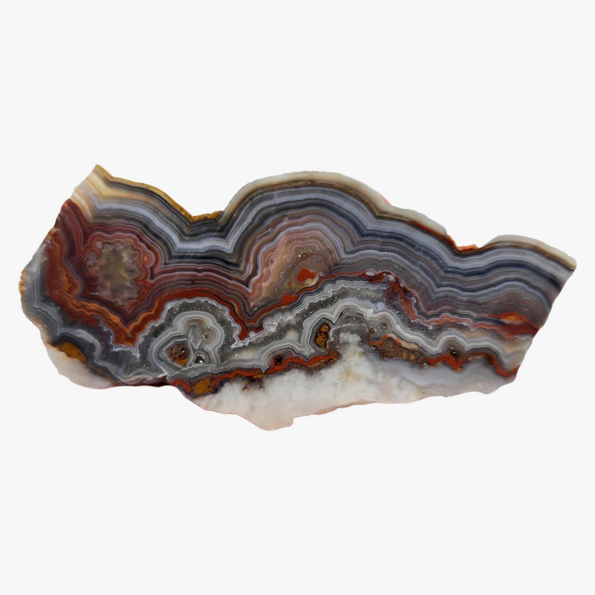 Laguna Lace Agate Slab Dry – Vibrant Red Intricate Lace Pattern! #3903-Photo7