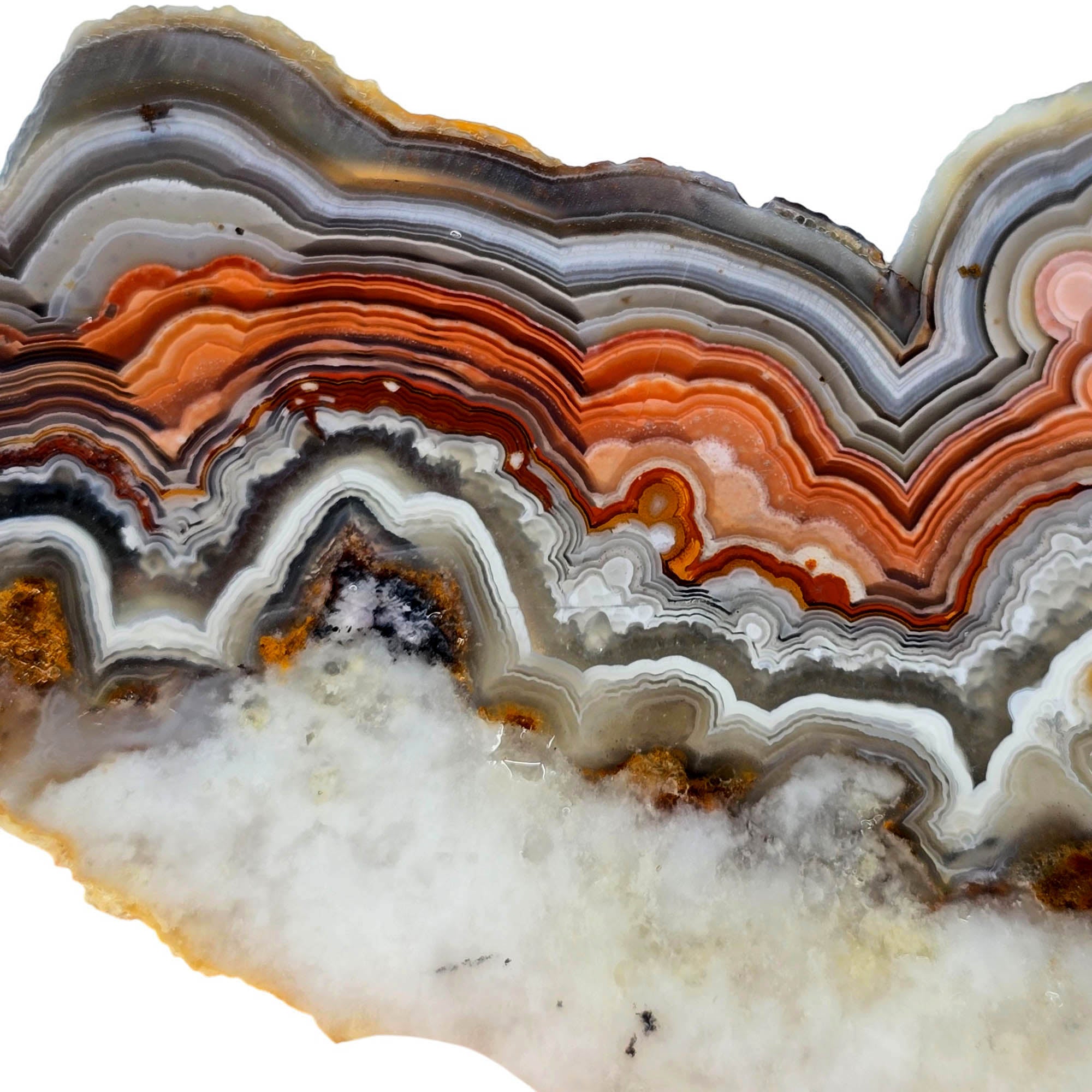 Laguna Lace Agate Slab – Vibrant Red Tubelike Eye Centers! #3905-Photo6