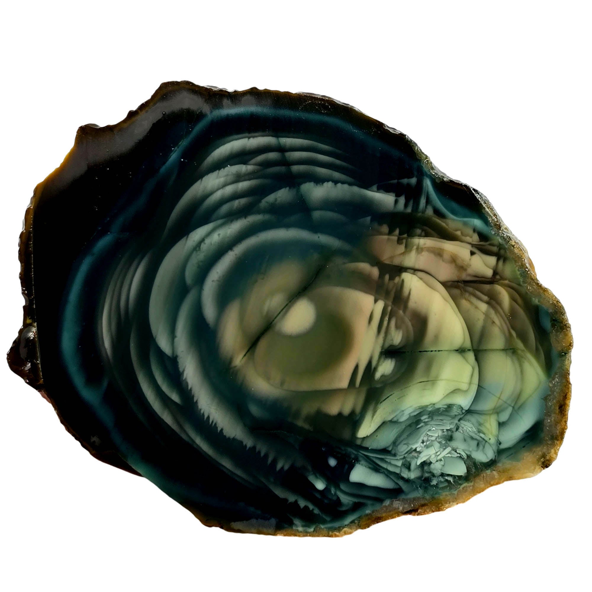 Royal Imperial Jasper Slab – Mesmerizing Green Blue Aquatic Scene Museum Quality #3906-Photo4