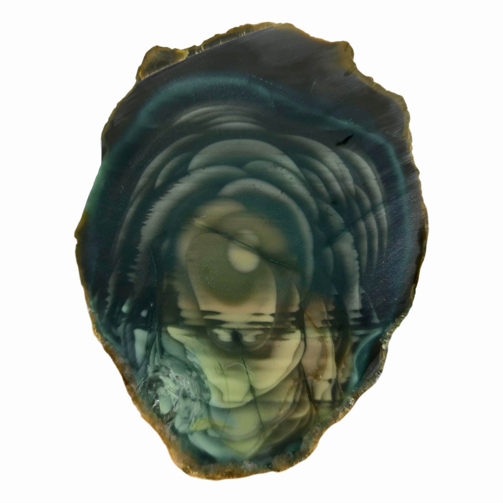 Royal Imperial Jasper Slab Dry – Mesmerizing Green Blue Aquatic Scene Museum Quality #3906-Photo8