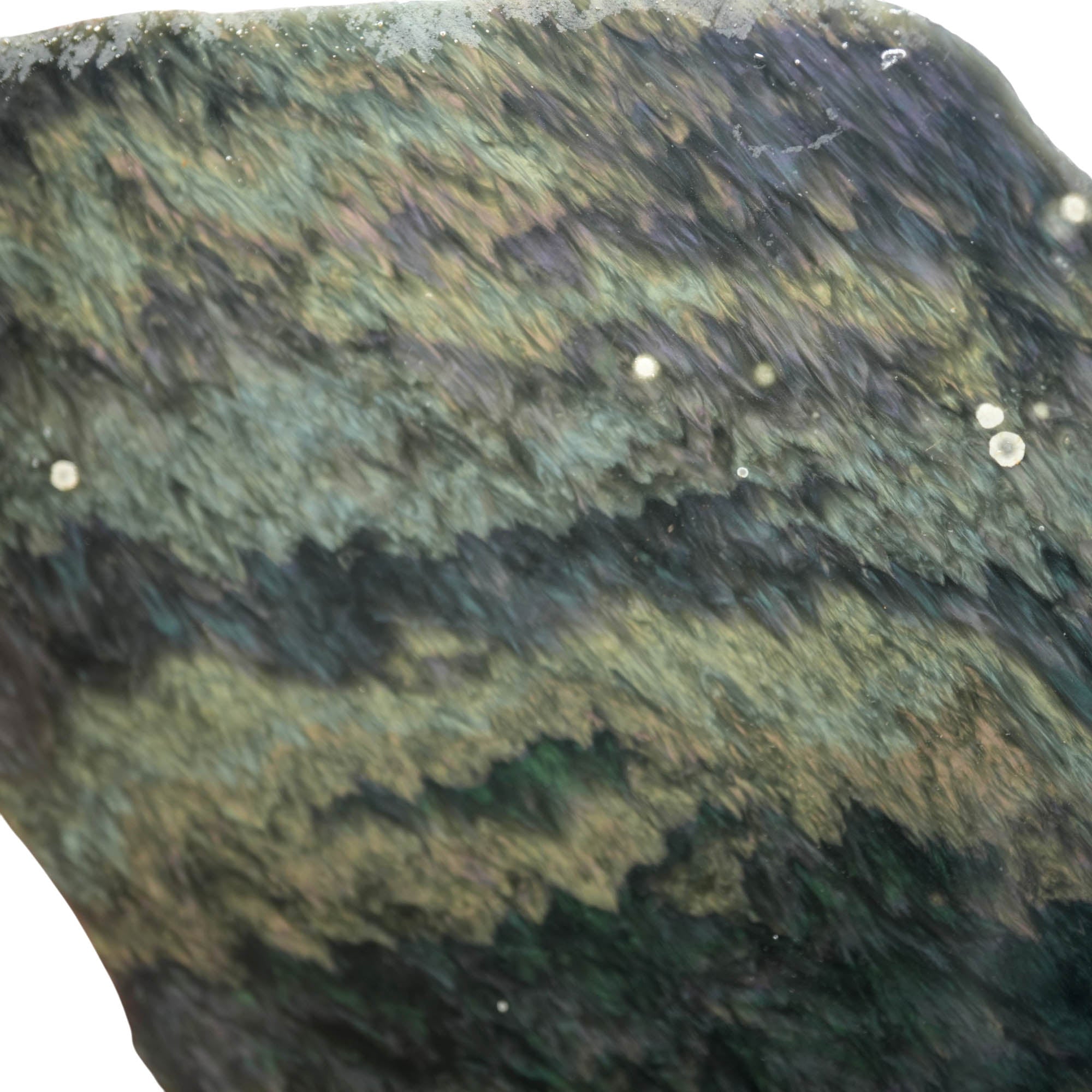Mexican Velvet Obsidian Slab – Prime Color Flash Chatoyancy #3920-Photo7