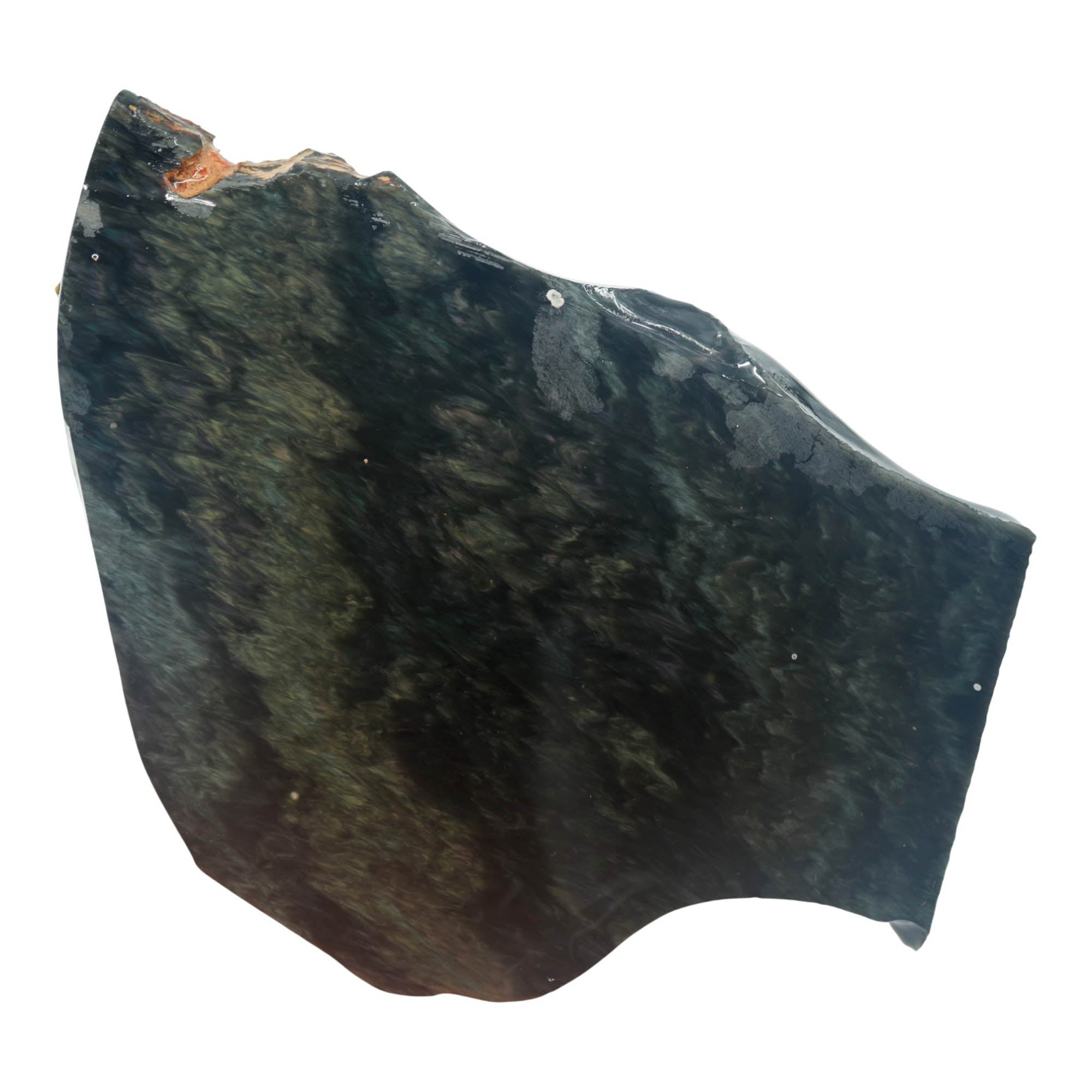 Mexican Velvet Obsidian Slab – Prime Color Flash Chatoyancy #3920-Photo8