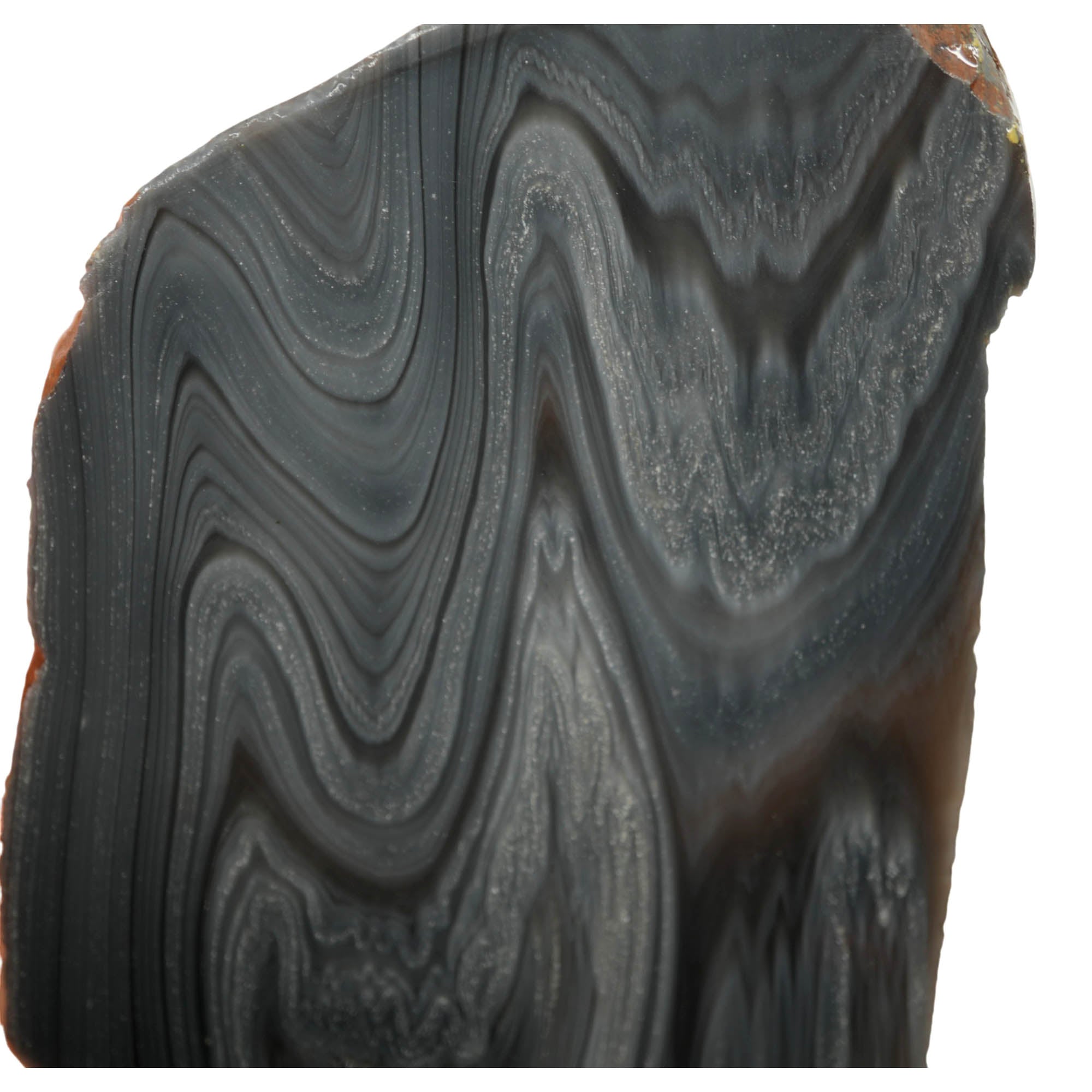 Damascus Obsidian Slab – Rare Zigzag Pattern Grey Flow #3923-Photo3