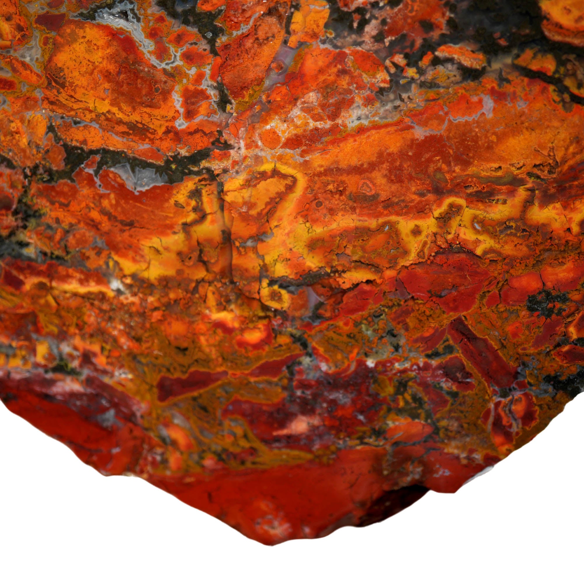 Mystery Jasper Slab - Bright Red Flowing Pattern Nevada #3926-3