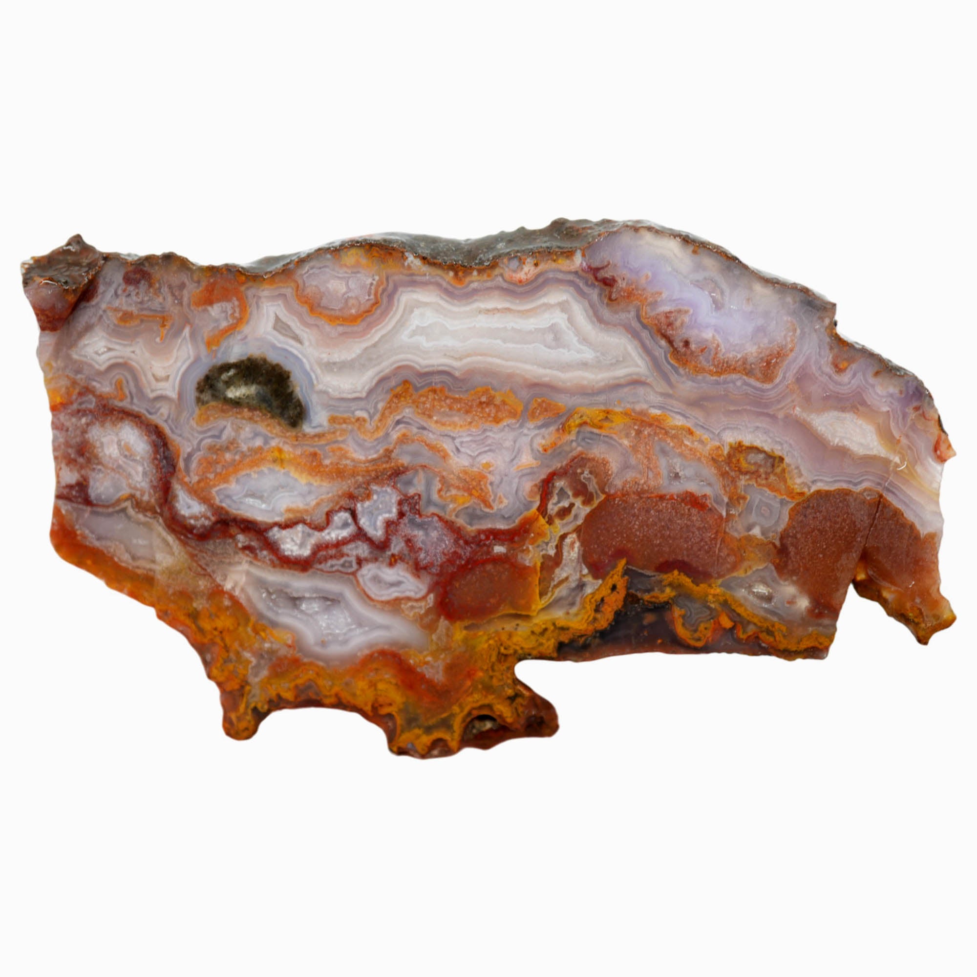 Agua Nueva Agate Slab – Purple Fortification Moss Drusy Mexican #3934-Photo1