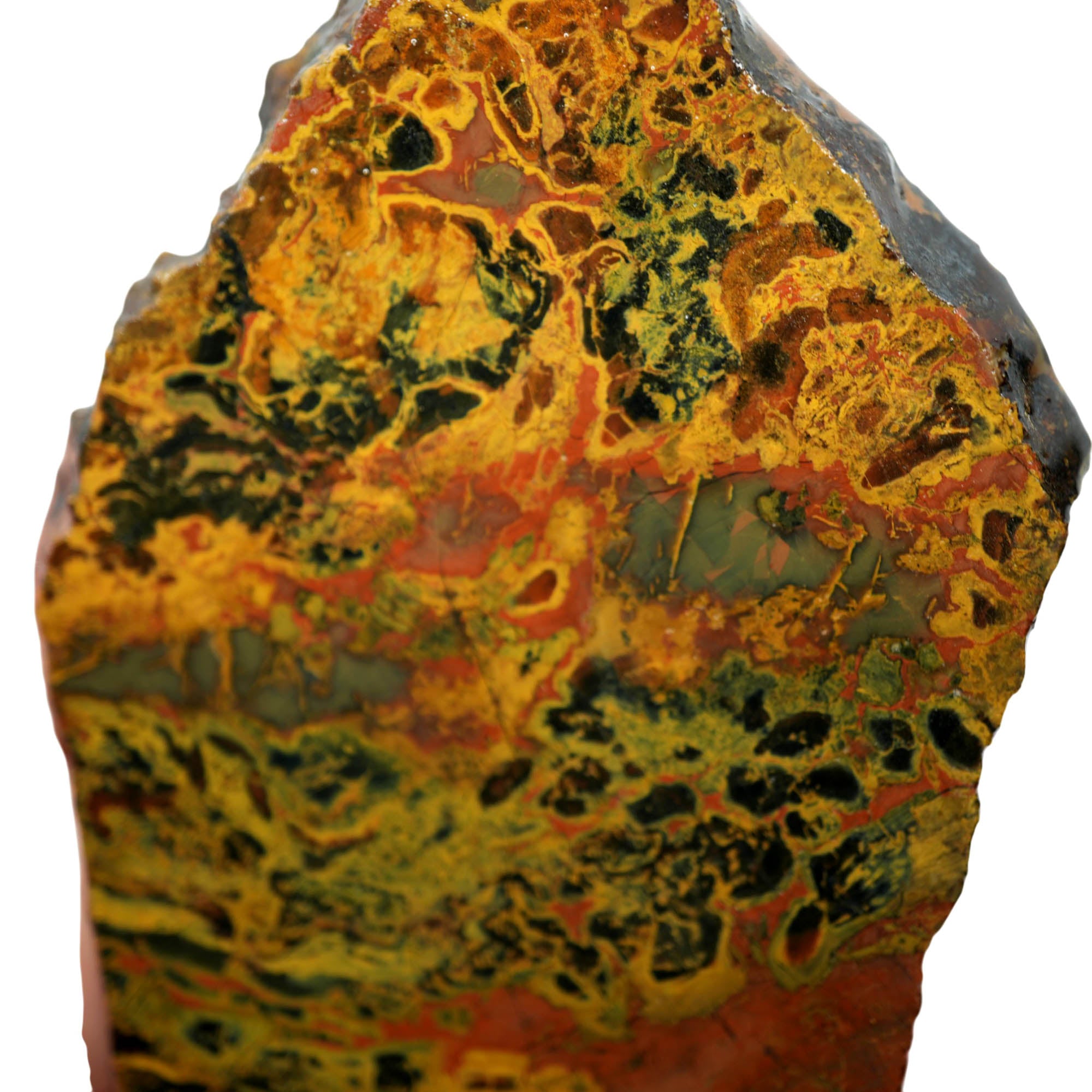 Kaleidoscope Jasper Slab – Organic Blue Red Black Floating Orb Pattern #3935-Photo4