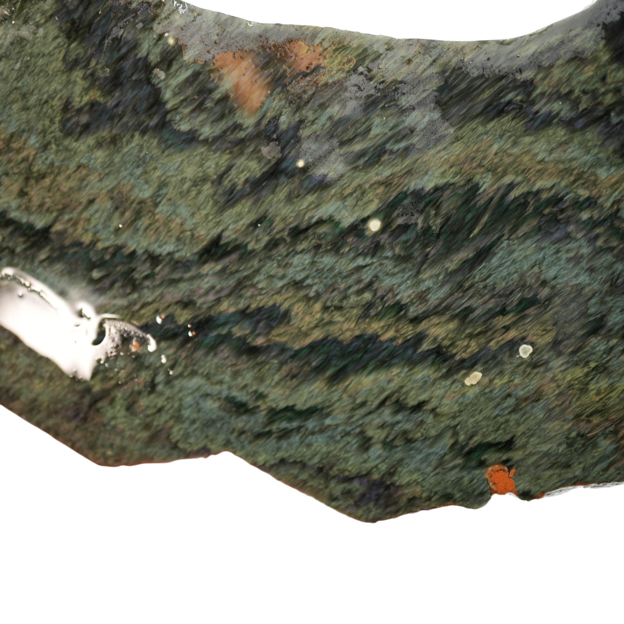 Mexican Velvet Obsidian Slab – Velvety Green Gold Purple Flash! #3951-Photo4
