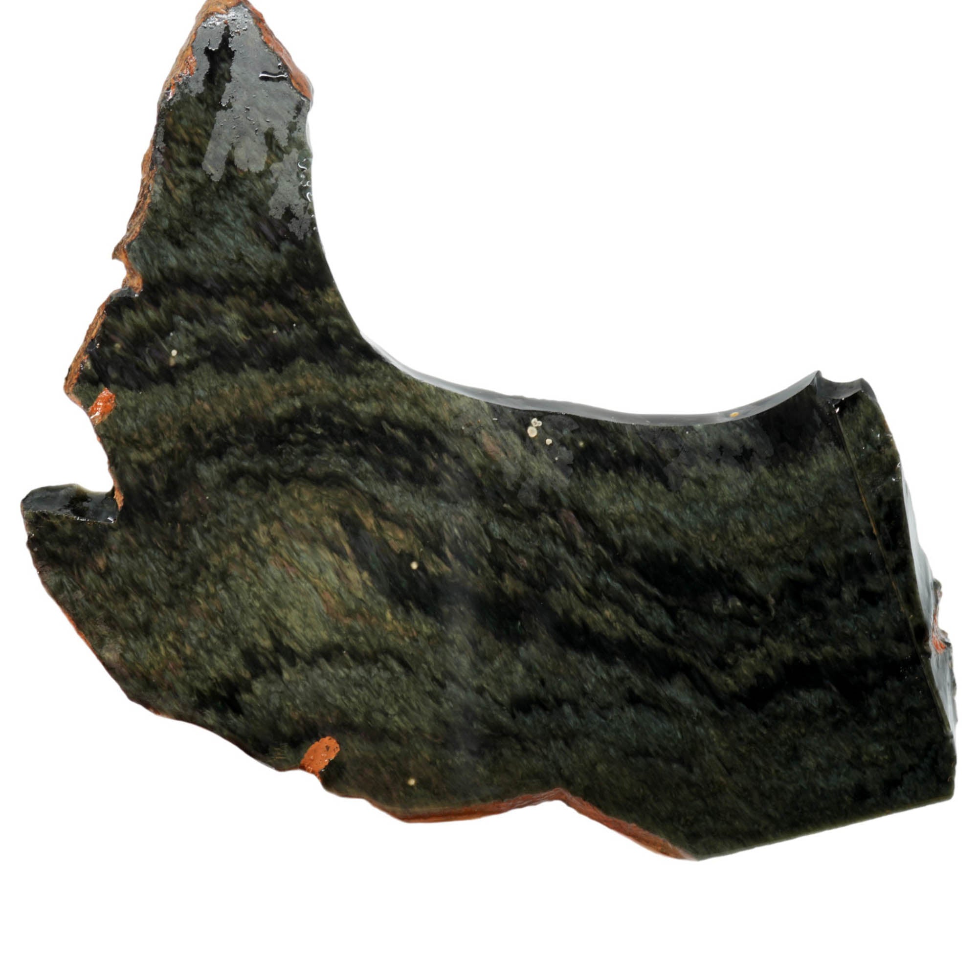 Mexican Velvet Obsidian Slab – Velvety Green Gold Purple Flash! #3951-Photo5