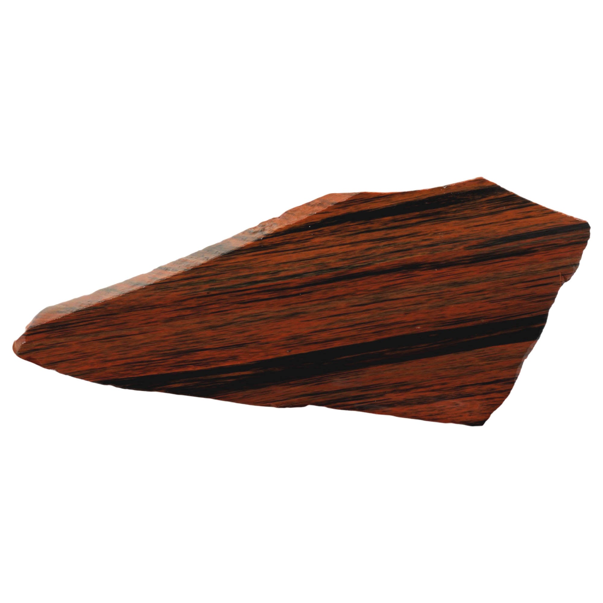 Tiger Tail Obsidian Slab – Mahogany Wisp Banding Glass Butte #3959-Photo1