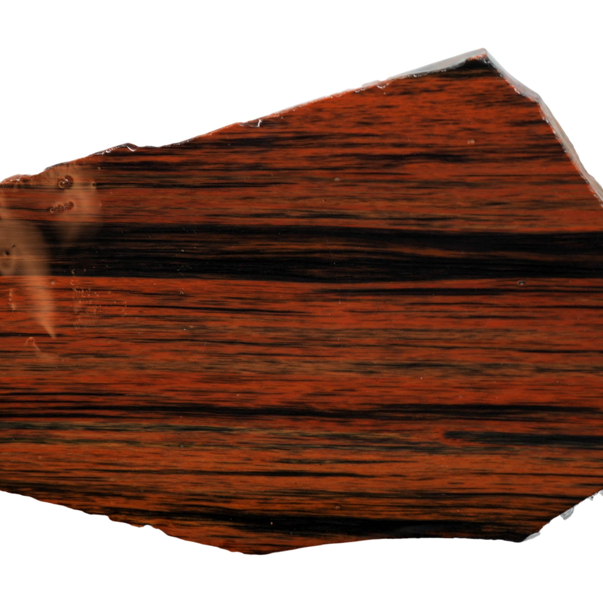 Tiger Tail Obsidian Slab – Mahogany Wisp Banding Glass Butte #3959-Photo4