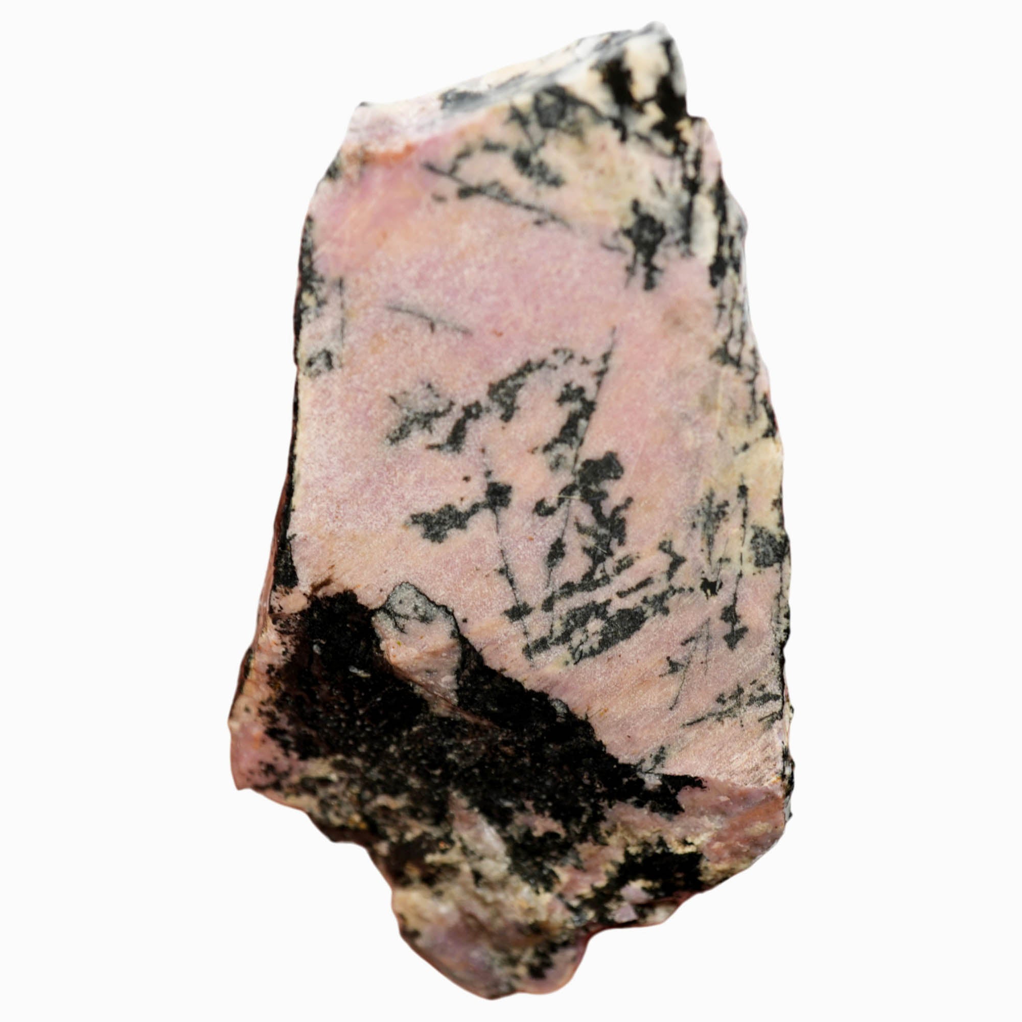 Rhodonite Slab – Bubblegum Pink Black Dendrites Contrast! #3965-Photo3