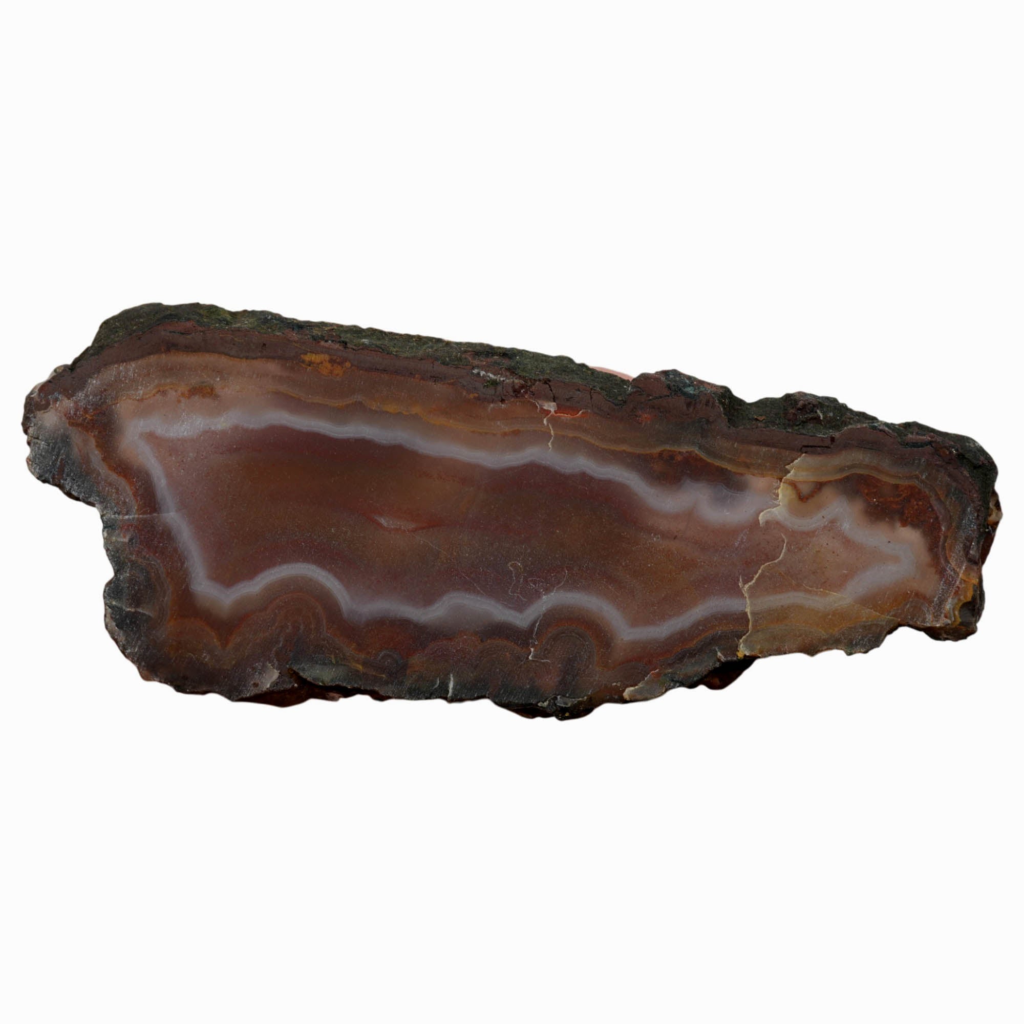 Moroccan Seam Agate Slab Dry – Vibrant Orange Fortification Backlit Display #3977-6