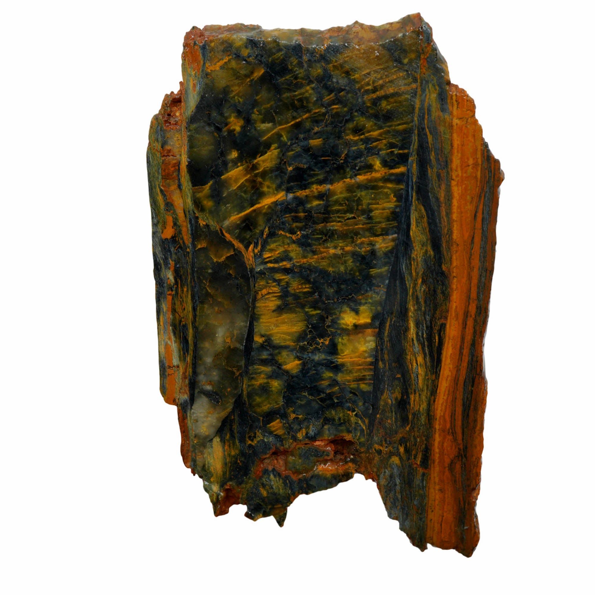 African Nellite Slab – Classic Pattern Chatoyancy Hematite Inclusions #3974-Photo3