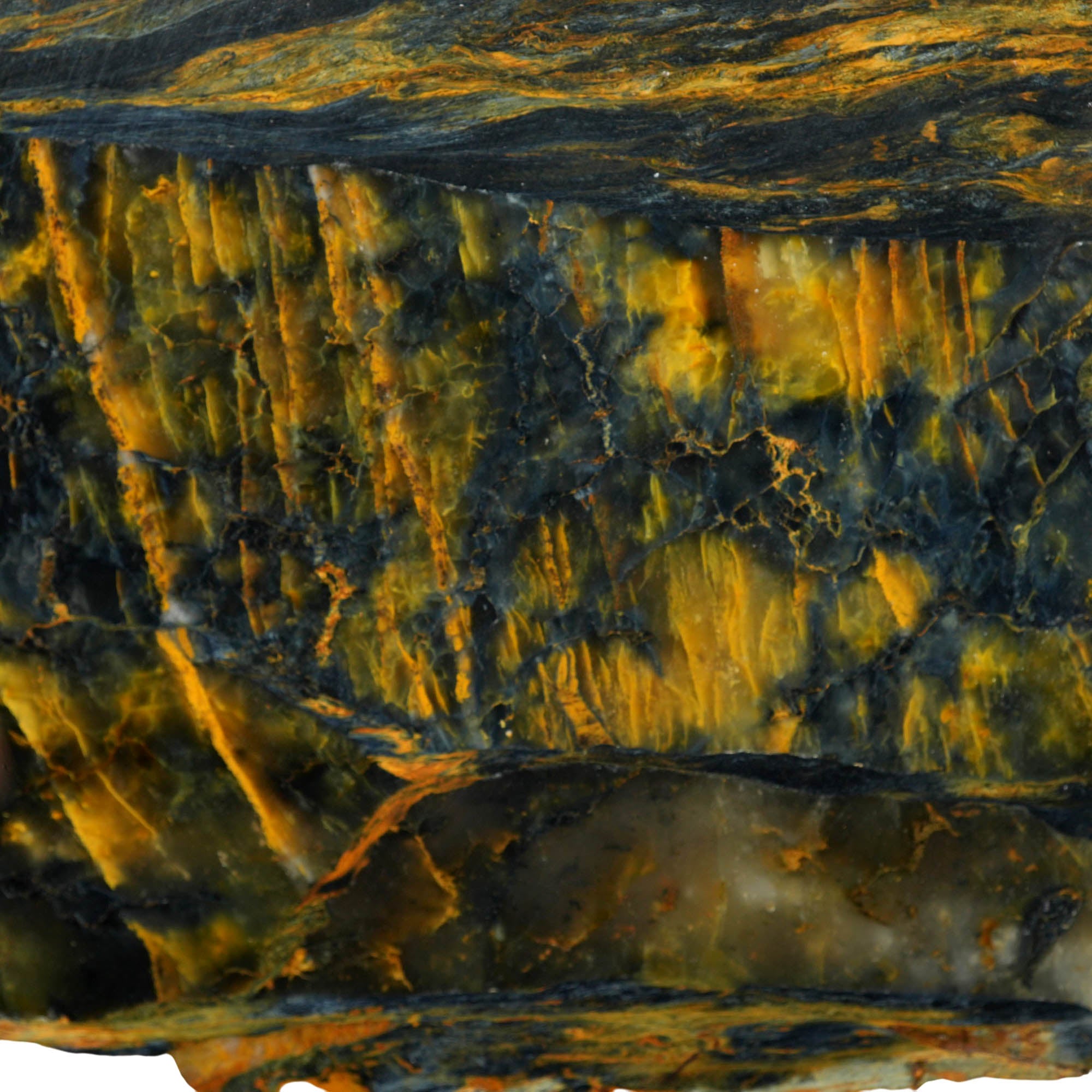 African Nellite Slab – Classic Pattern Chatoyancy Hematite Inclusions #3974-Photo4