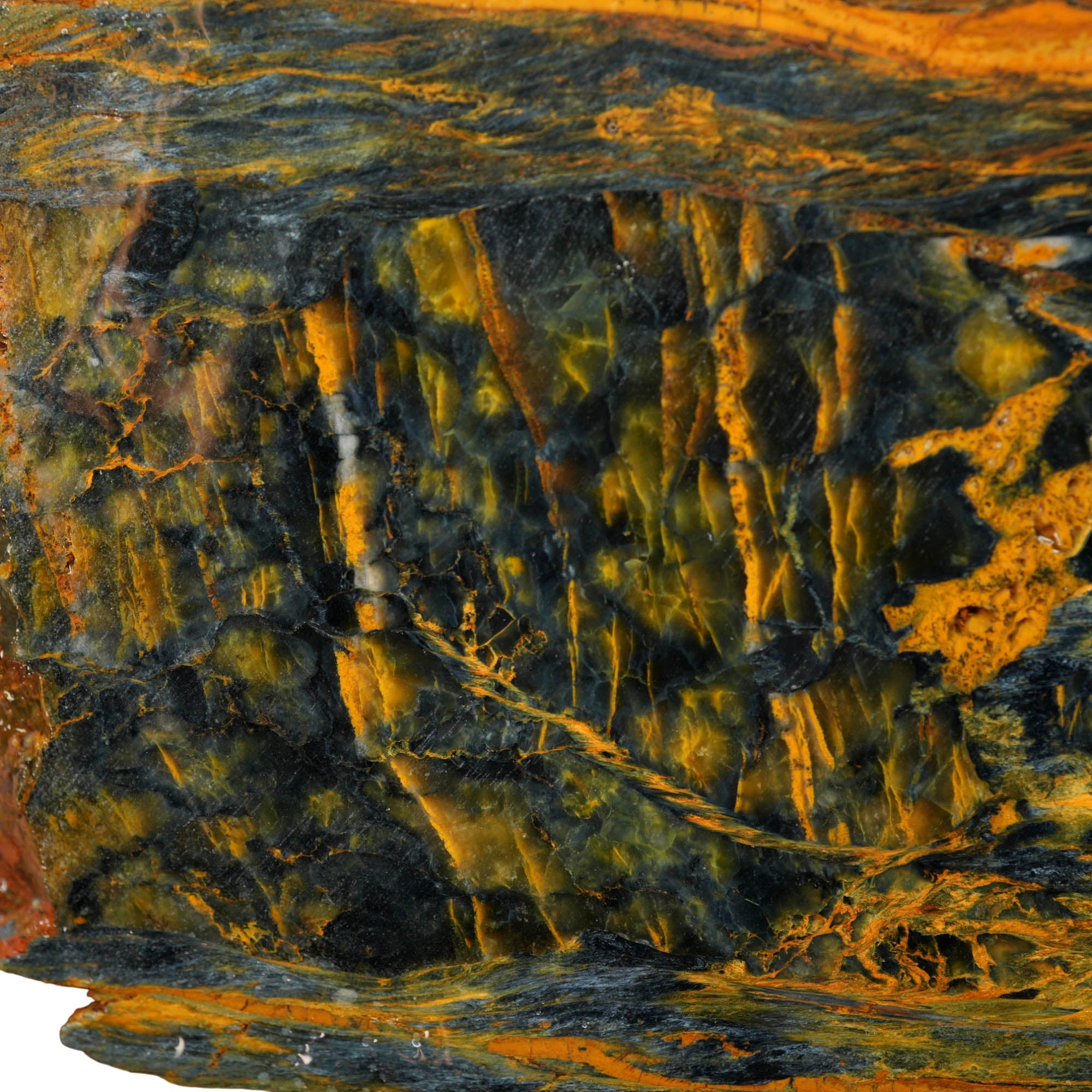 African Nellite Slab - Blue Gold Chatoyancy Hematite Inclusions #3990-2