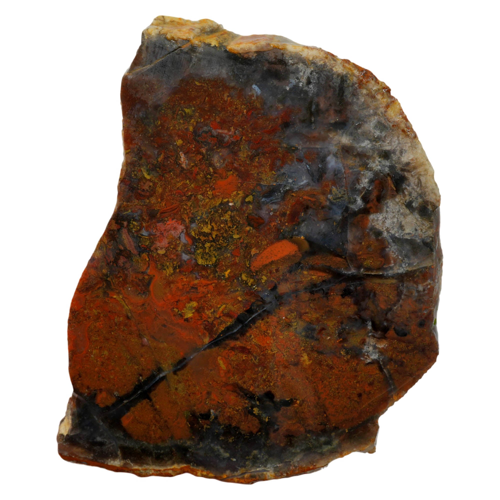 Utah Raspberry Agate Slab – Conglomerate Moss Pattern Wet #3996-Photo1