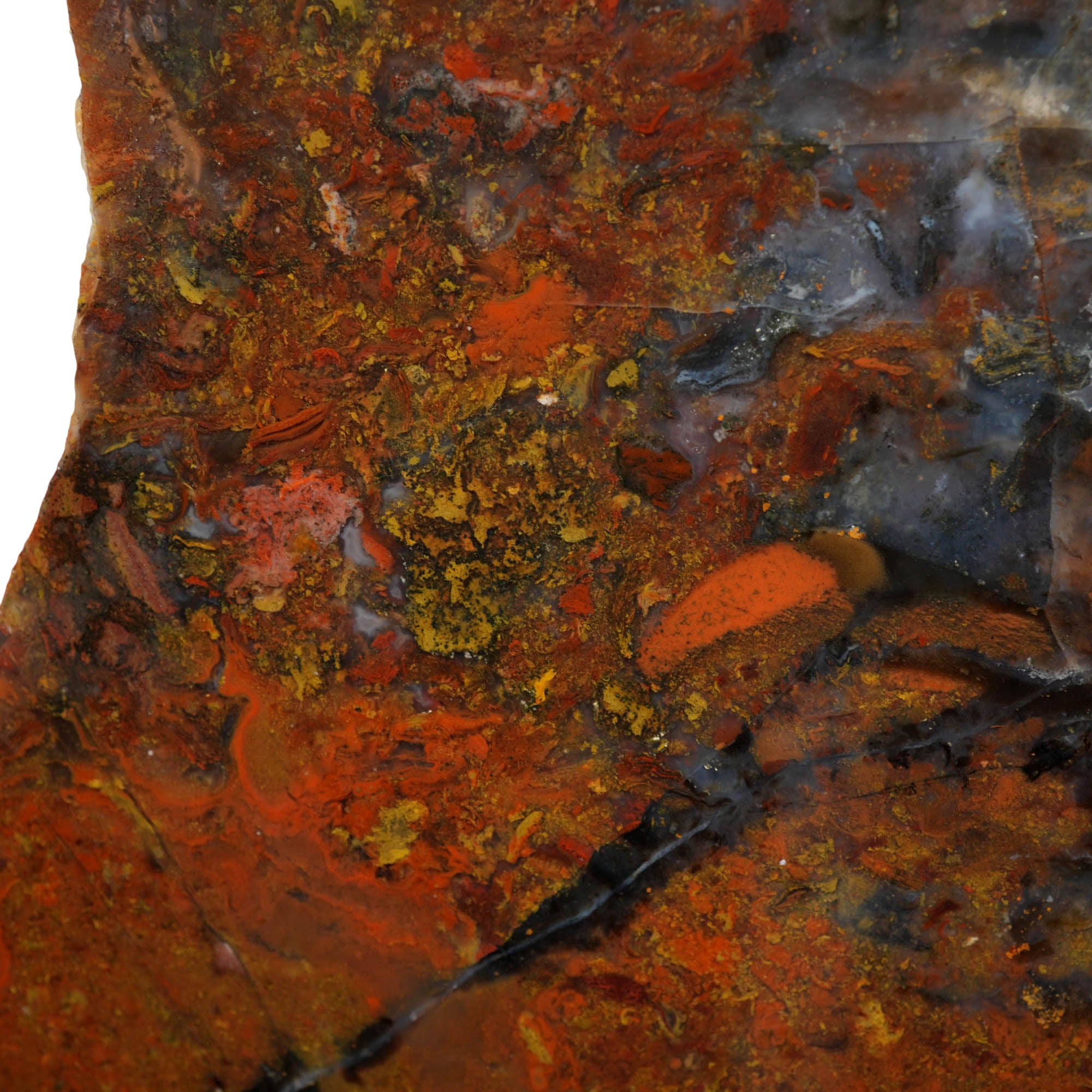 Utah Raspberry Agate Slab – Conglomerate Moss Pattern Wet #3996-Photo2