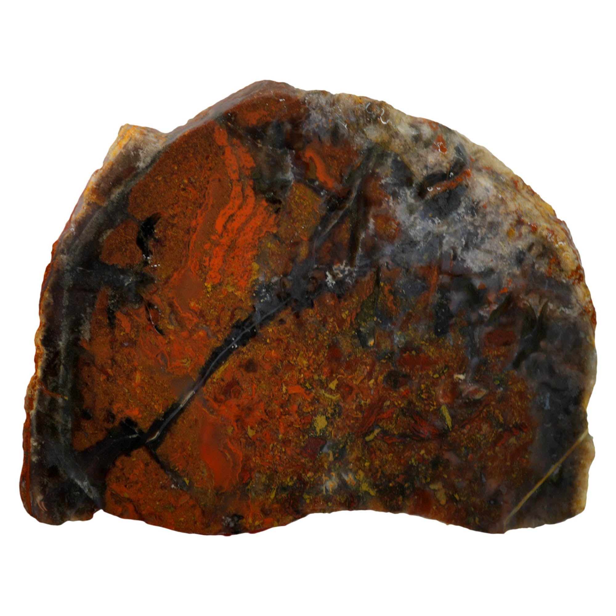 Utah Raspberry Agate Slab – Conglomerate Moss Pattern Wet #3996-Photo4