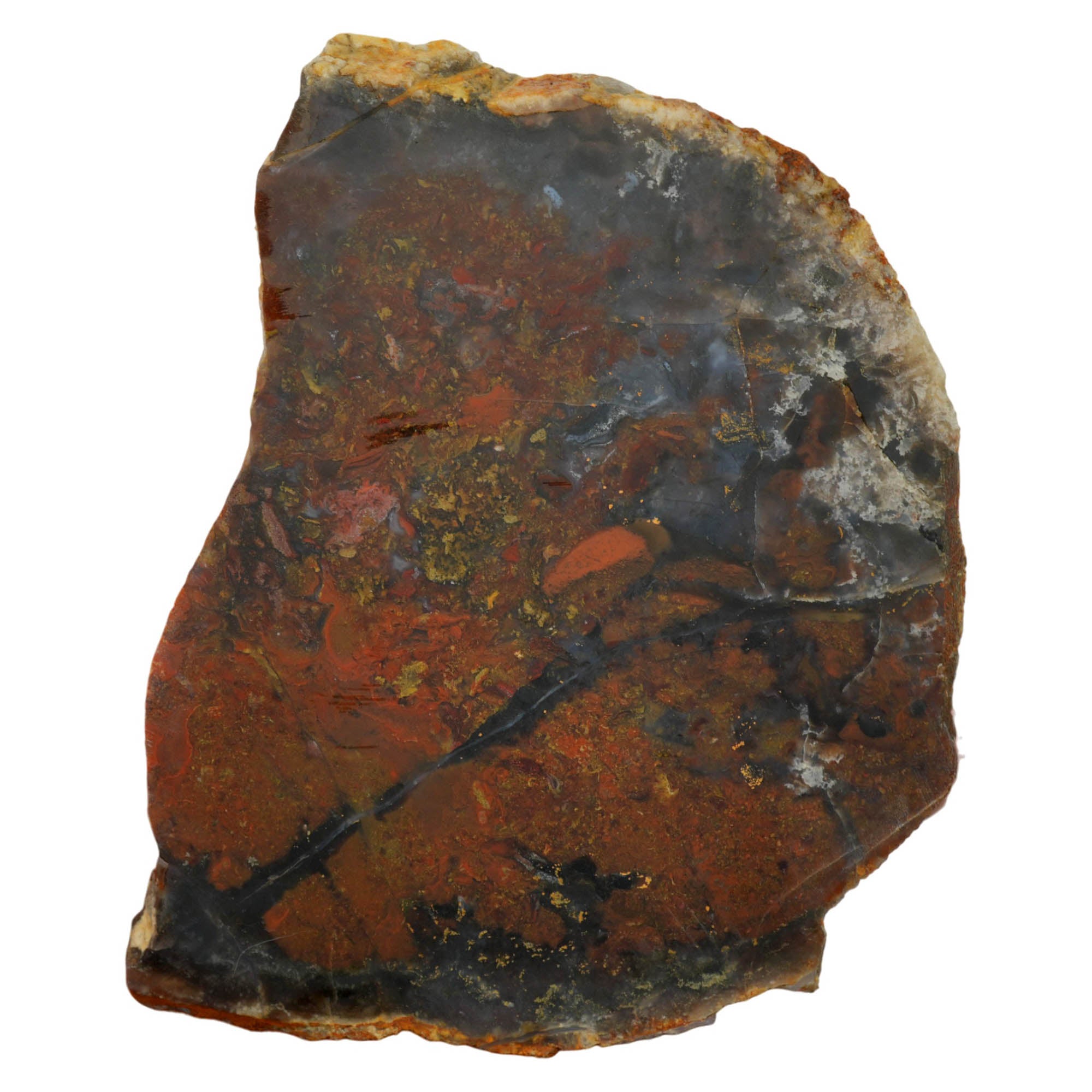 Utah Raspberry Agate Slab – Conglomerate Moss Pattern Dry #3996-Photo5