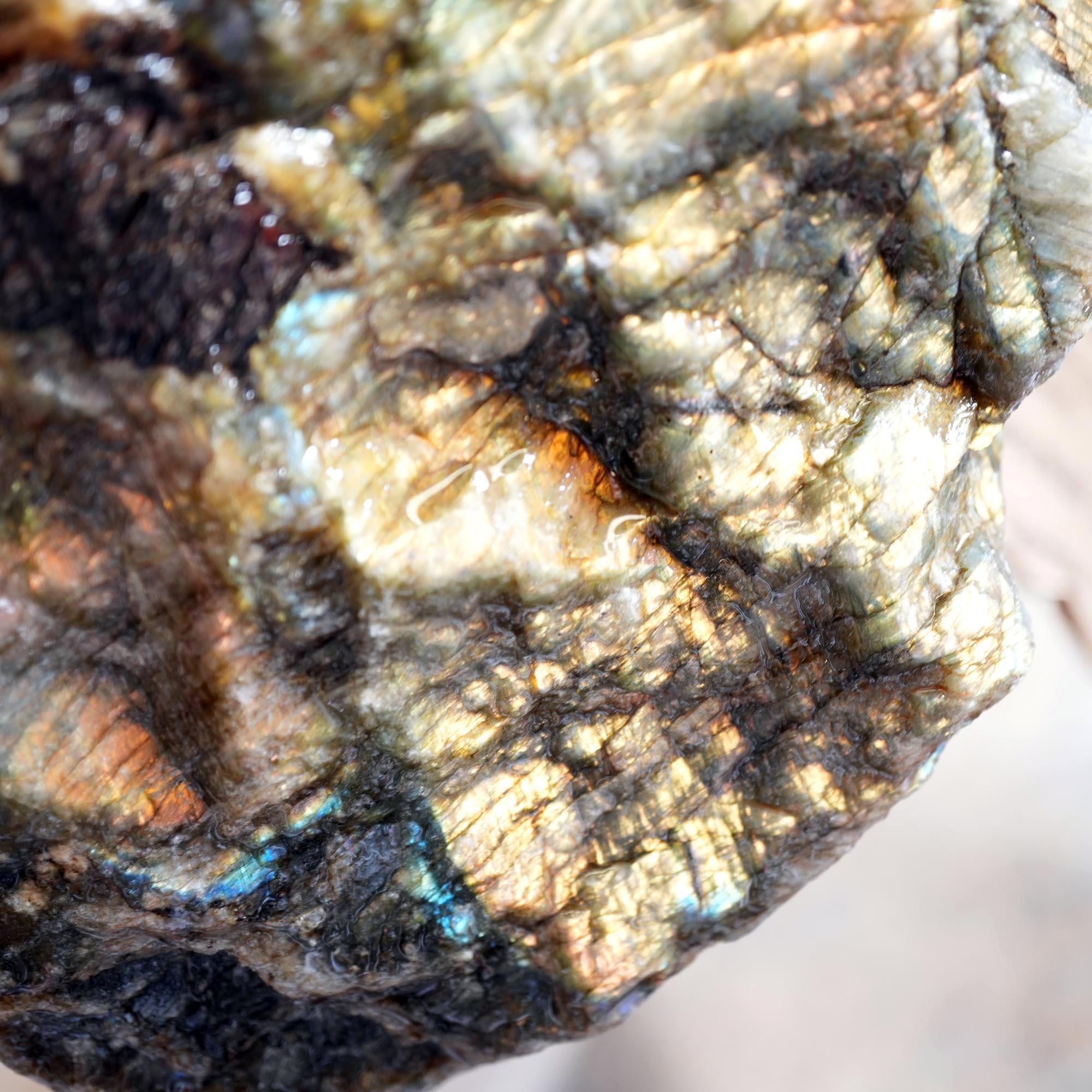 Labradorite Cutting Rough Mix Flatrate - Rare Colored & Fire Flash