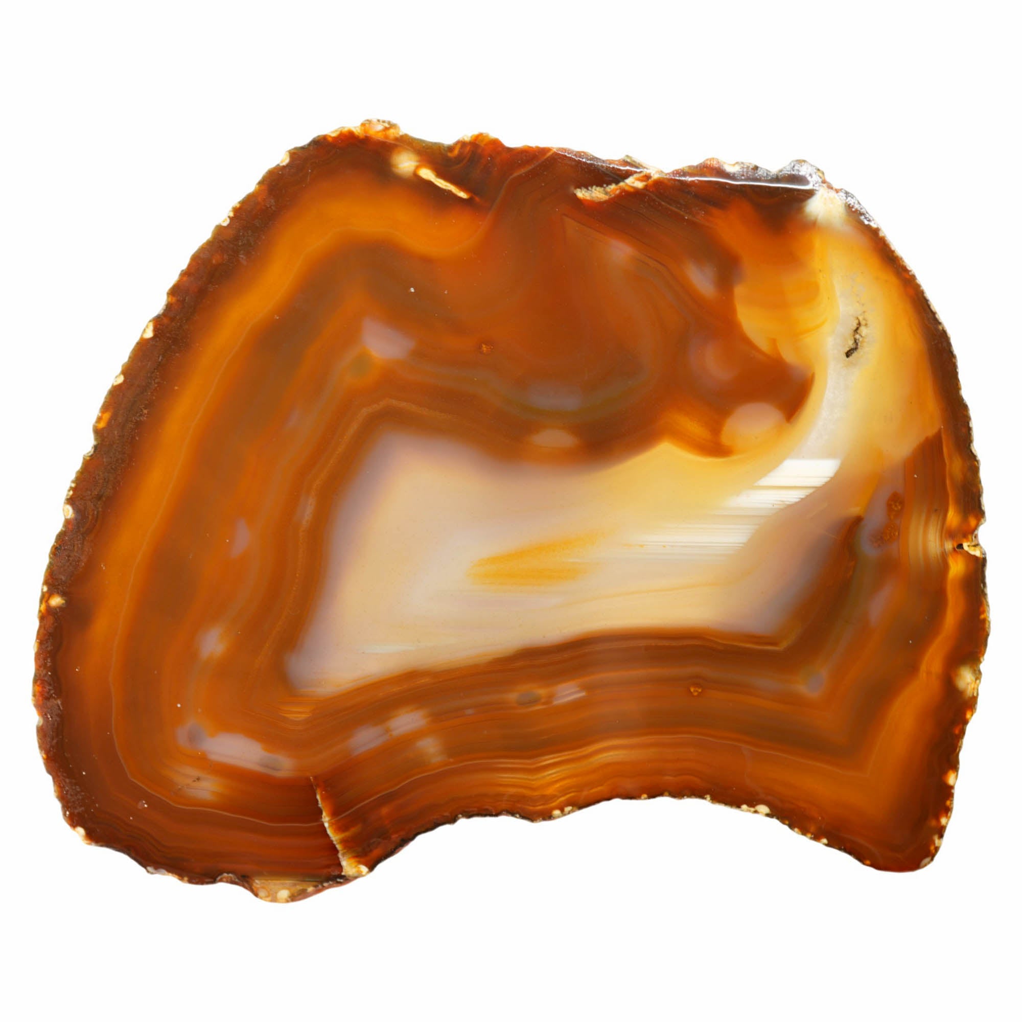 Brazilian Agate Slab - Waterline Pattern with Banding Fortification