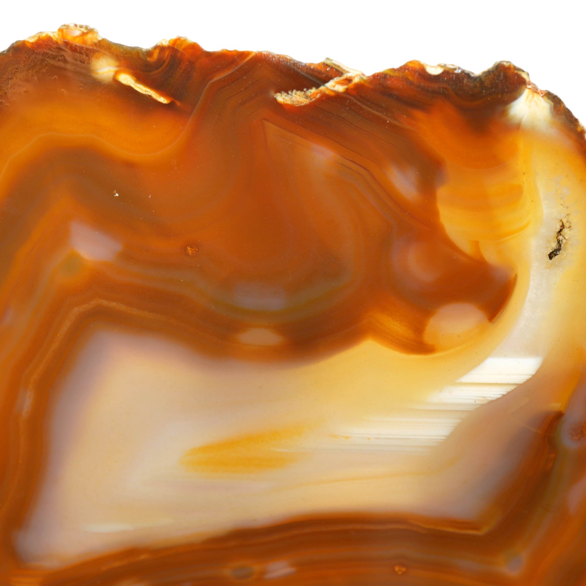 Brazilian Agate Slab - Waterline Pattern Banding Fortification Tube #4006-3