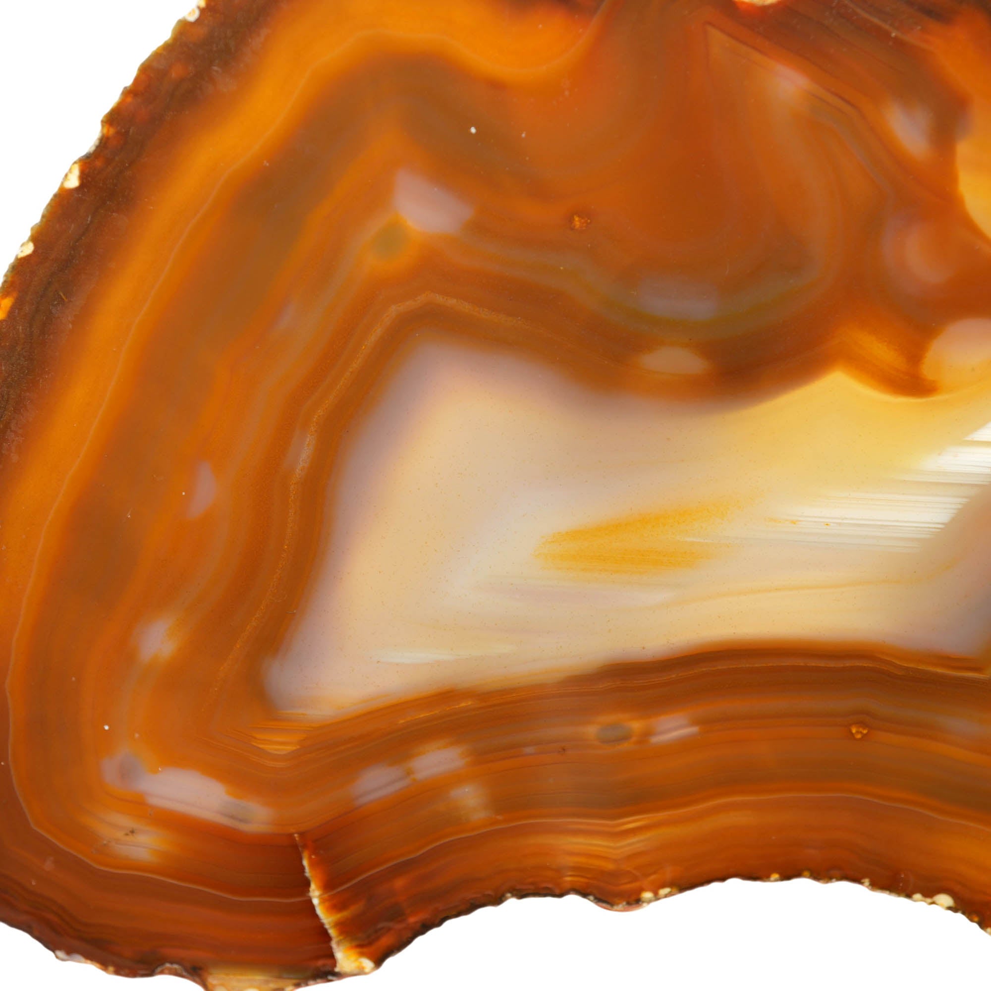 Brazilian Agate Slab - Waterline Pattern Banding Fortification Tube #4006-4