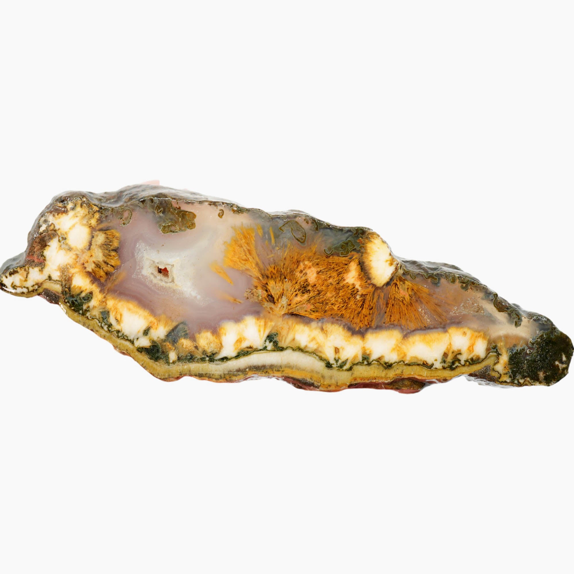 Mystery Sagenite Slab – Polished Needle Formations Display Piece! #4007-5