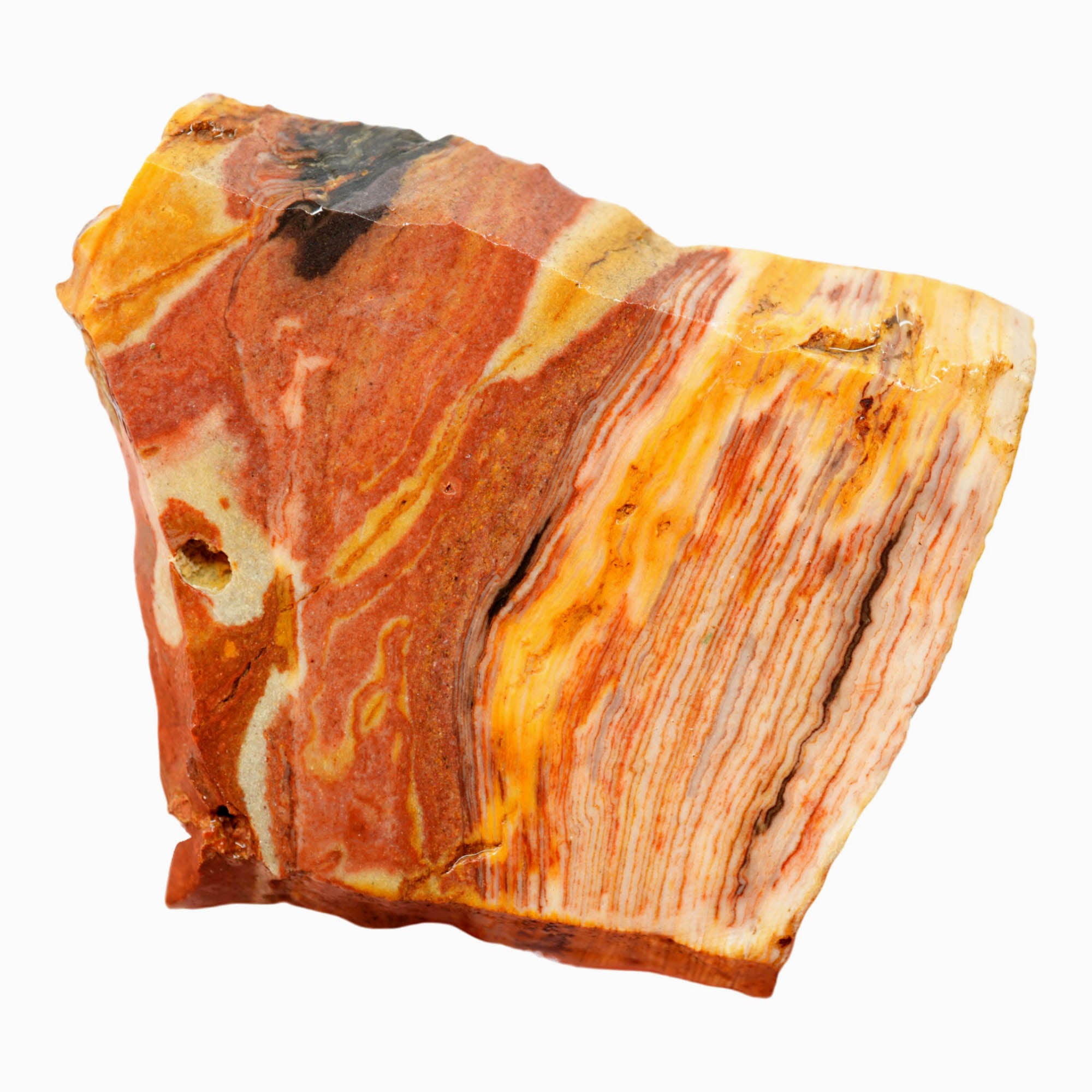 Caldera Paint Jasper Slab - Colorful Strata Red River Flows #4014-Photo4