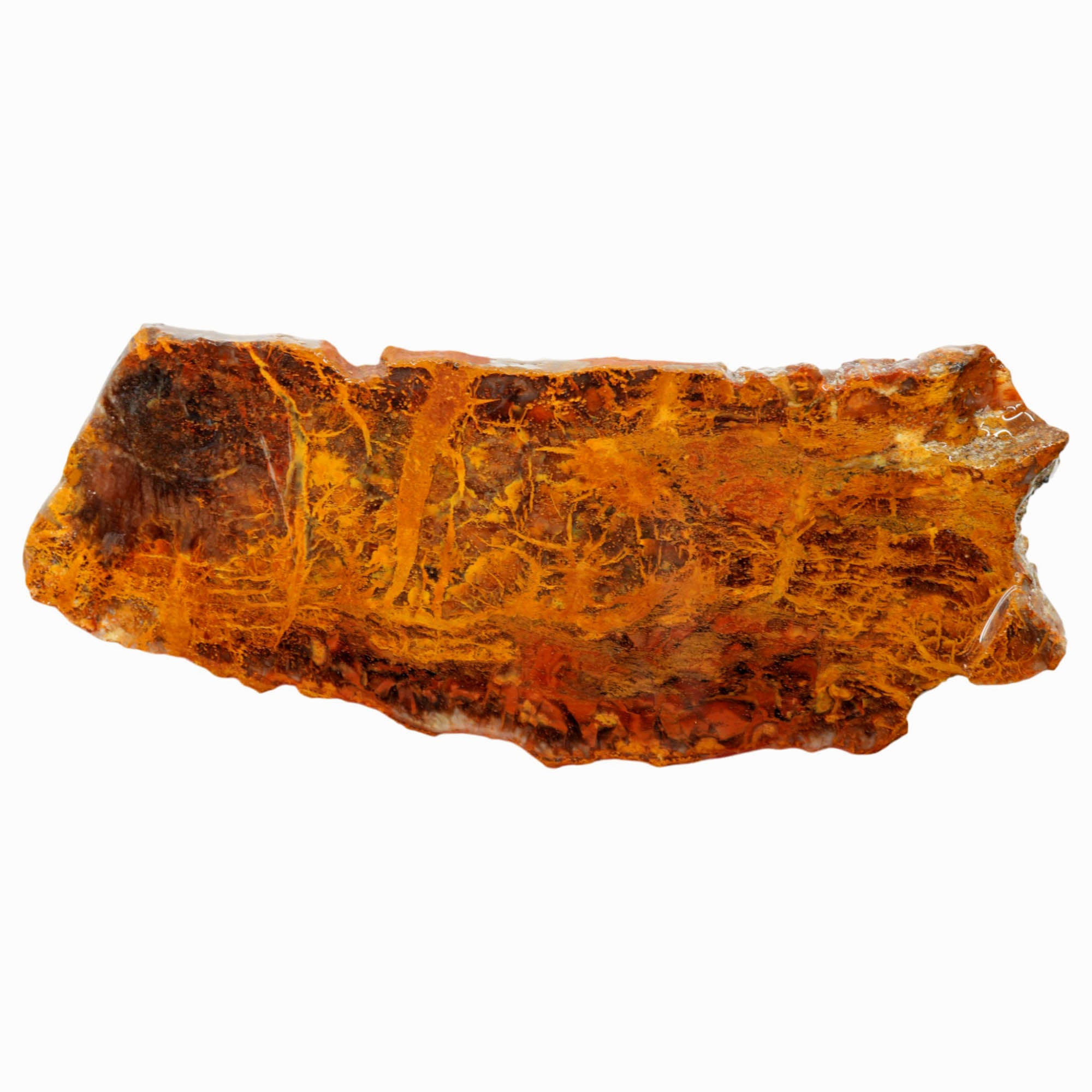 Fire Horizon Agate - Fiery Orange Lace Druzy - Mexico